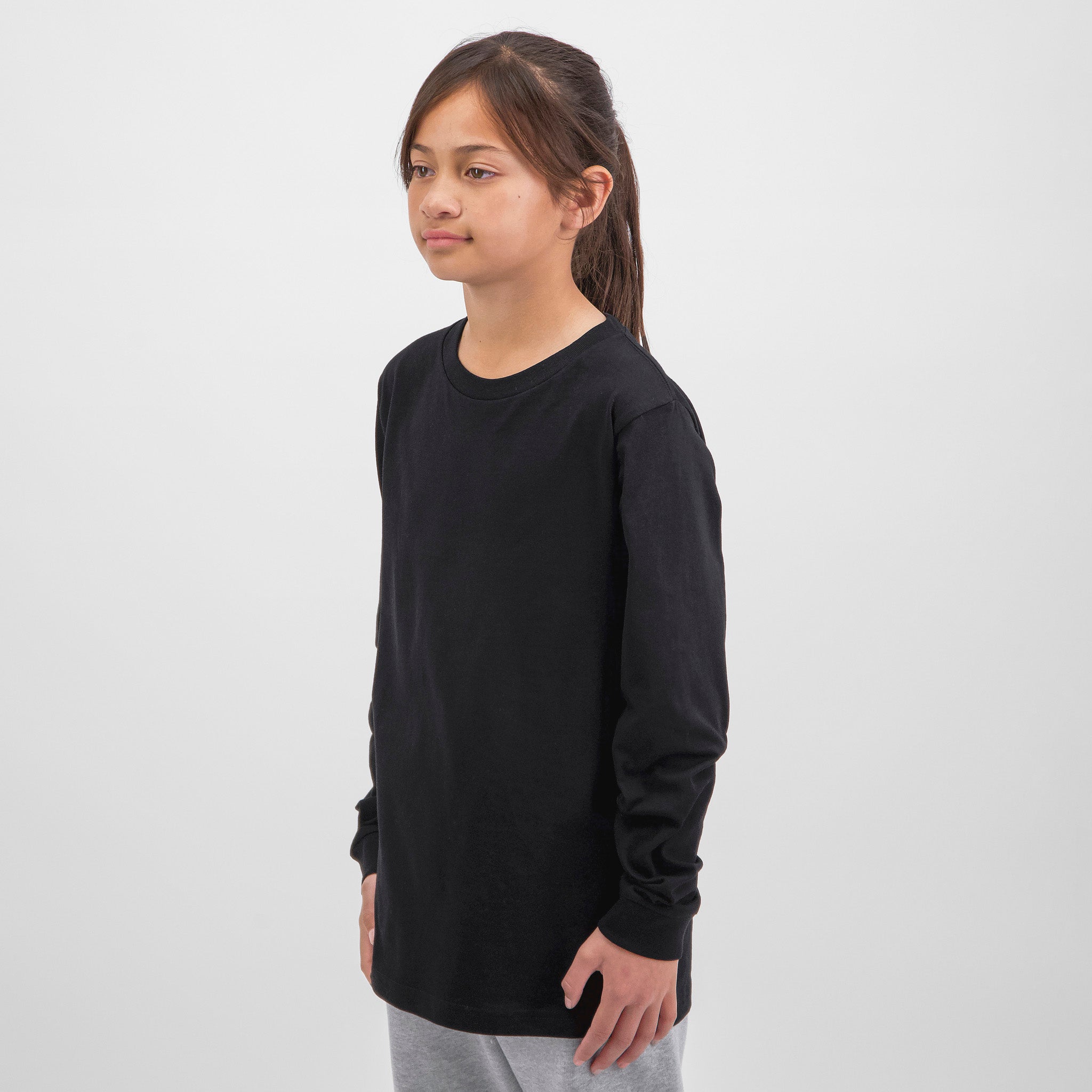 Black Youth Basis Long Sleeve Tee