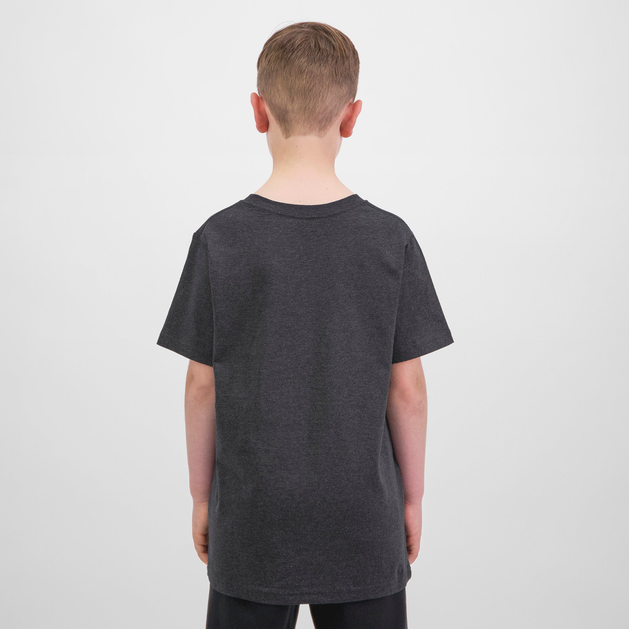 Charcoal Marle Kids Basis Short Sleeve Tee