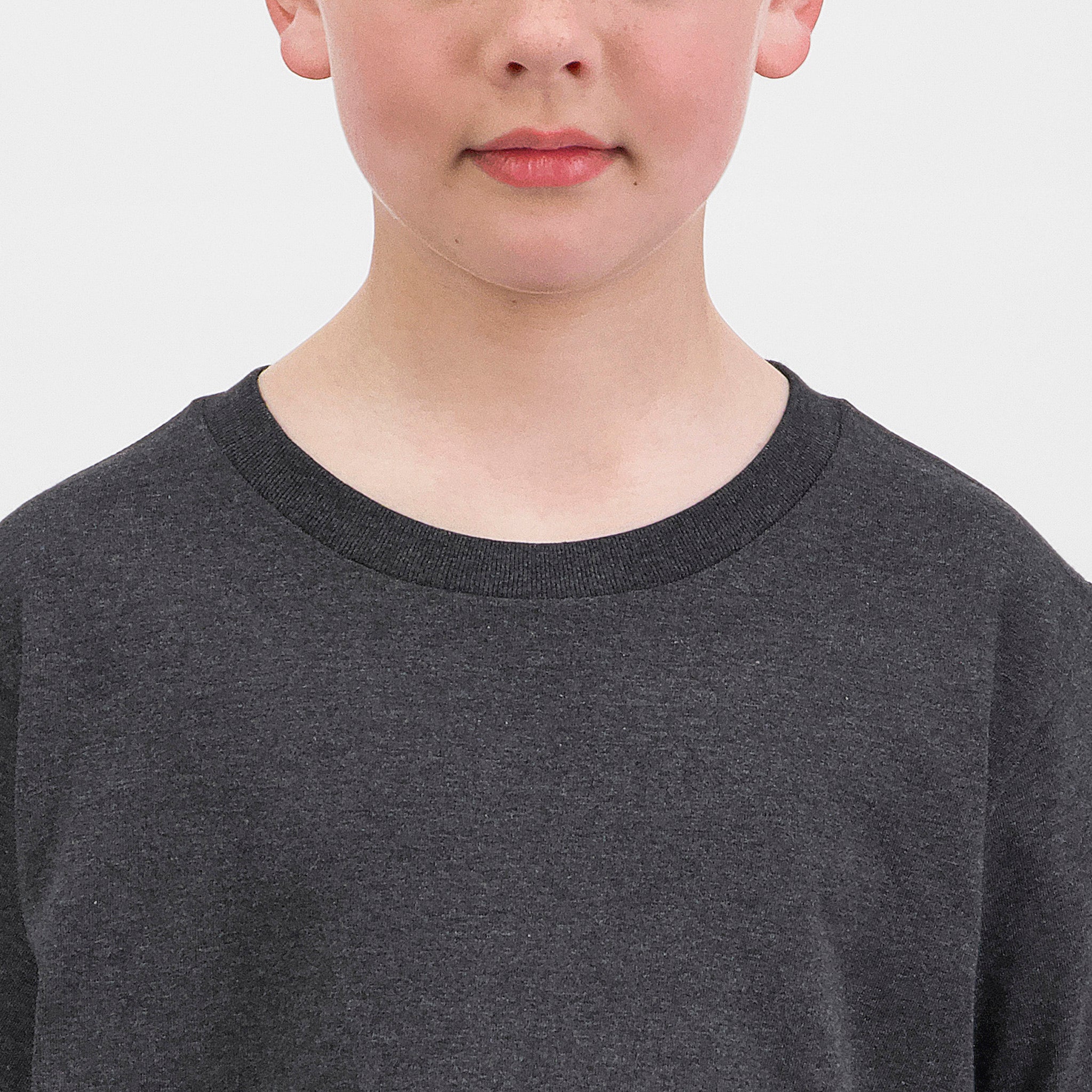 Charcoal Marle Kids Basis Short Sleeve Tee