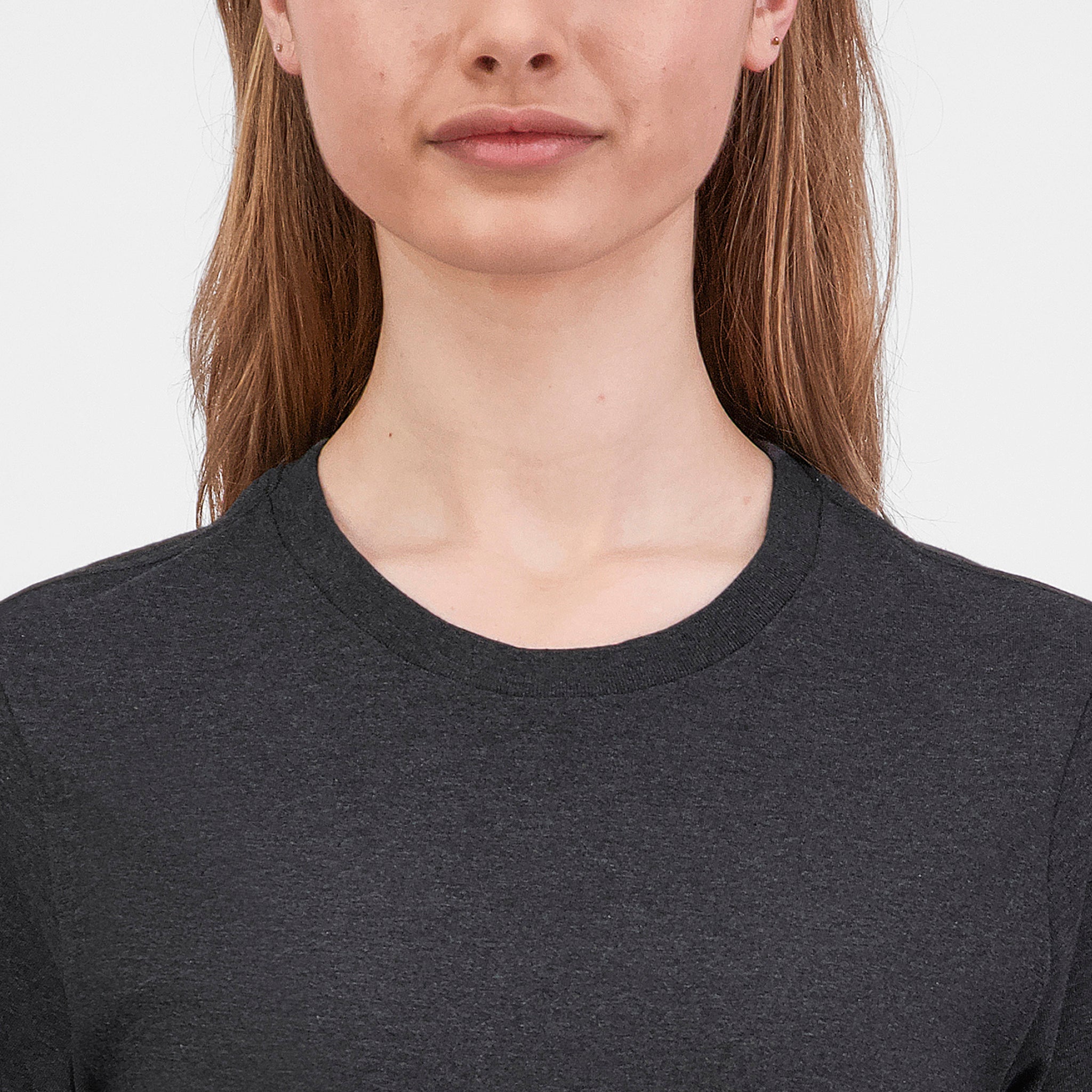 Charcoal Marle Womens Basis Short Sleeve Tee