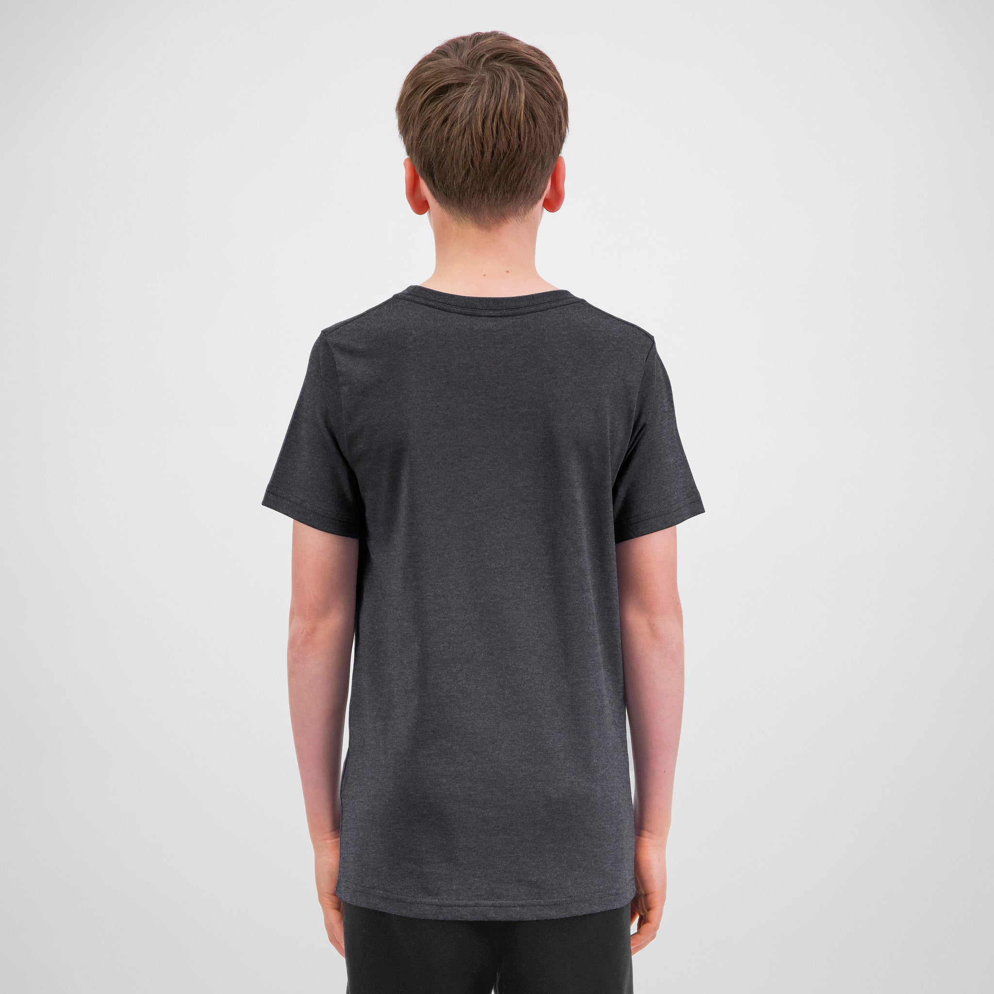 Charcoal Marle Youth Basis Short Sleeve Tee