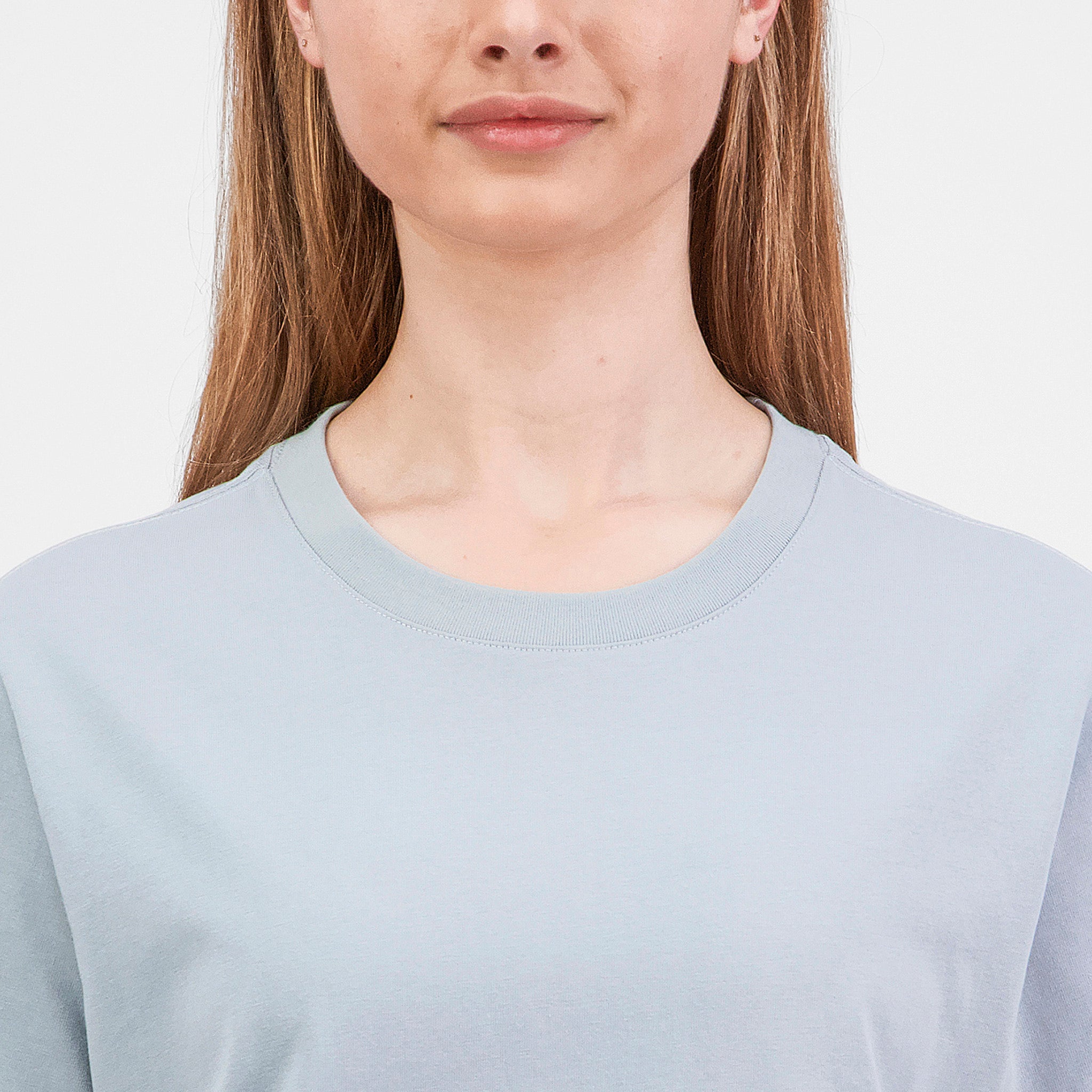 Dusty-Blue Womens Everyday Short Sleeve Tee