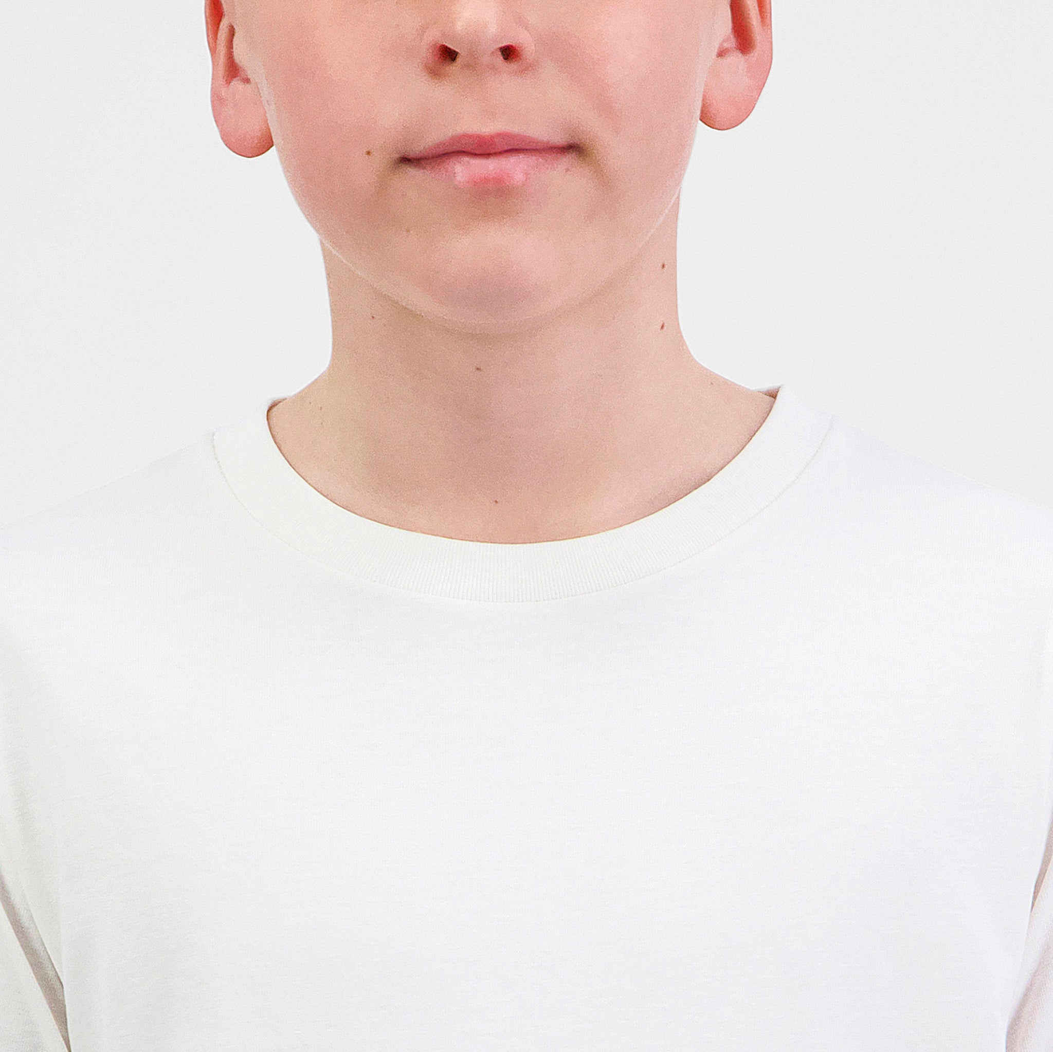 Ecru Youth Basis Short Sleeve Tee