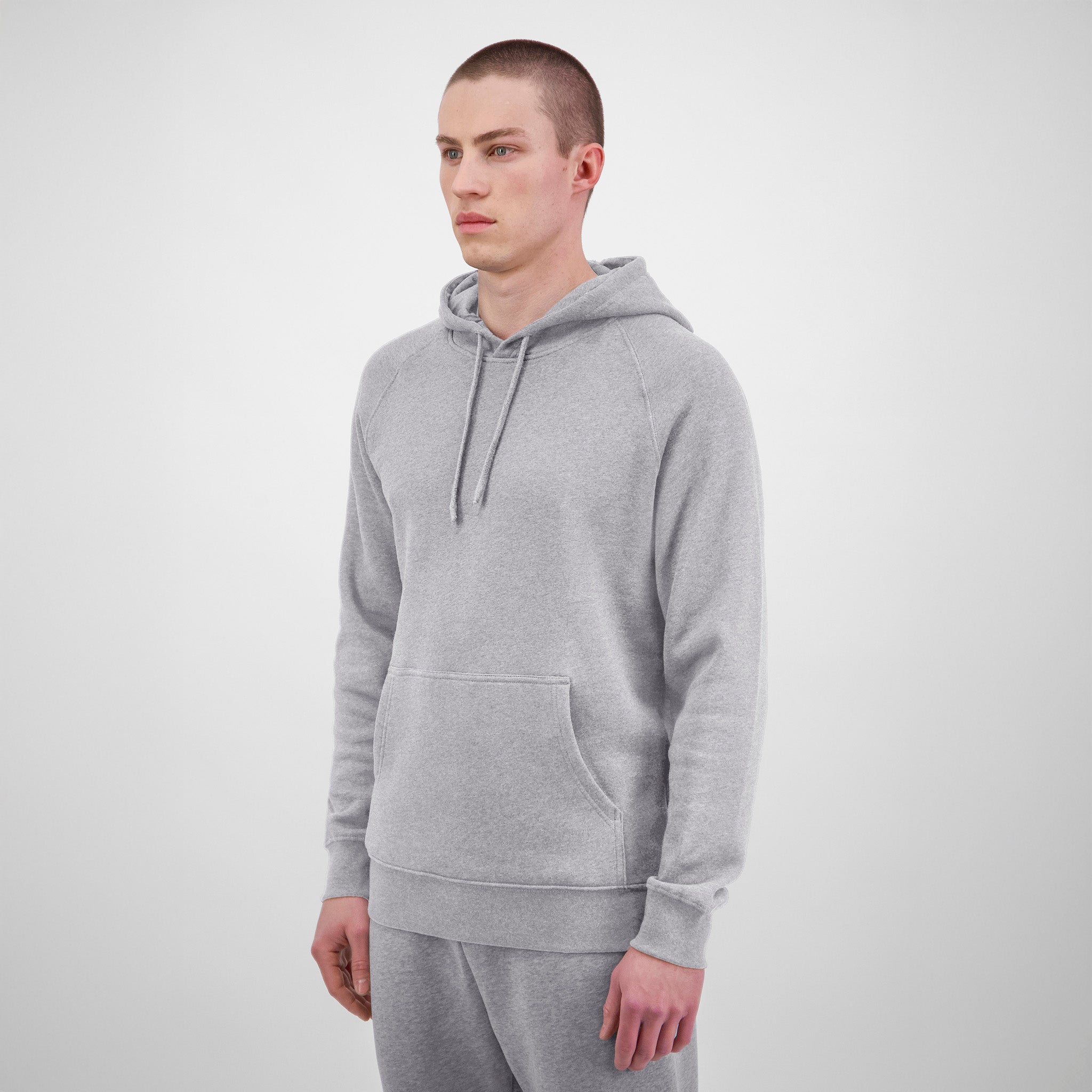 Grey Marle Mens Basis Hoodie