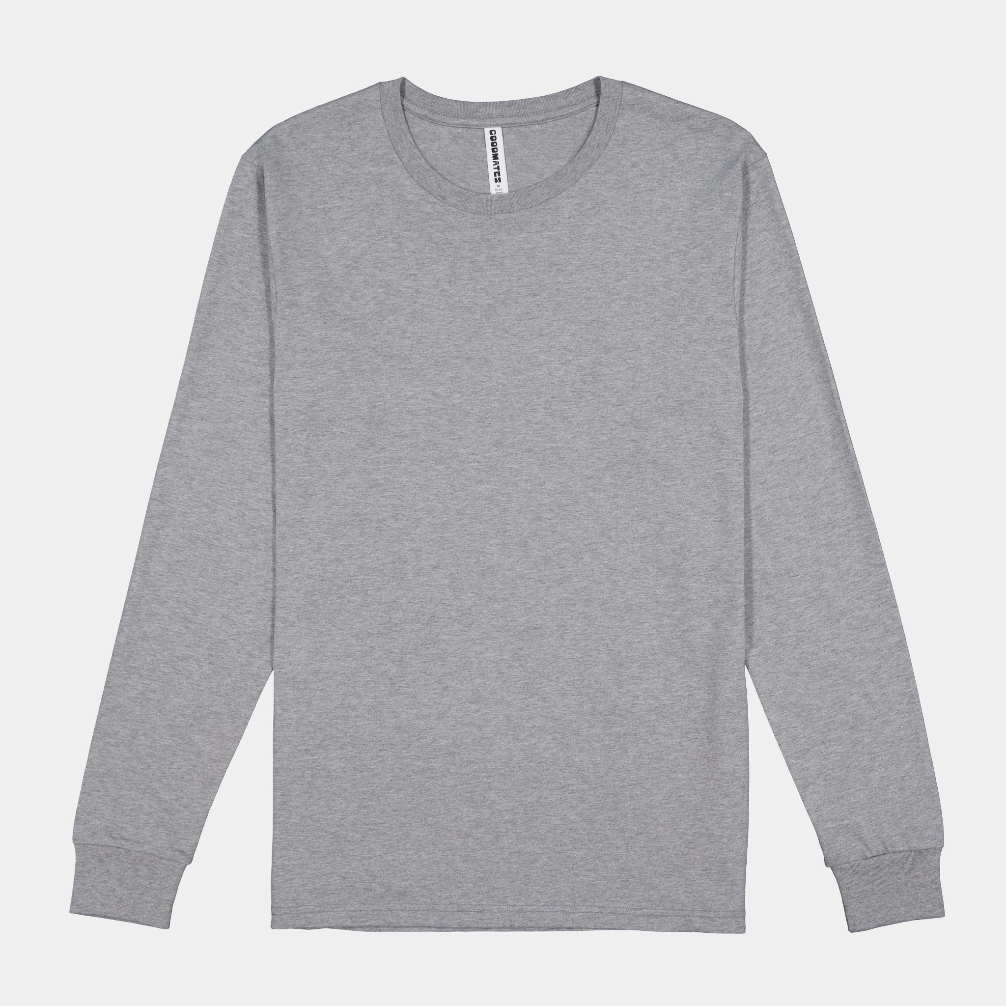 Grey Marle Mens Basis Long Sleeve Tee