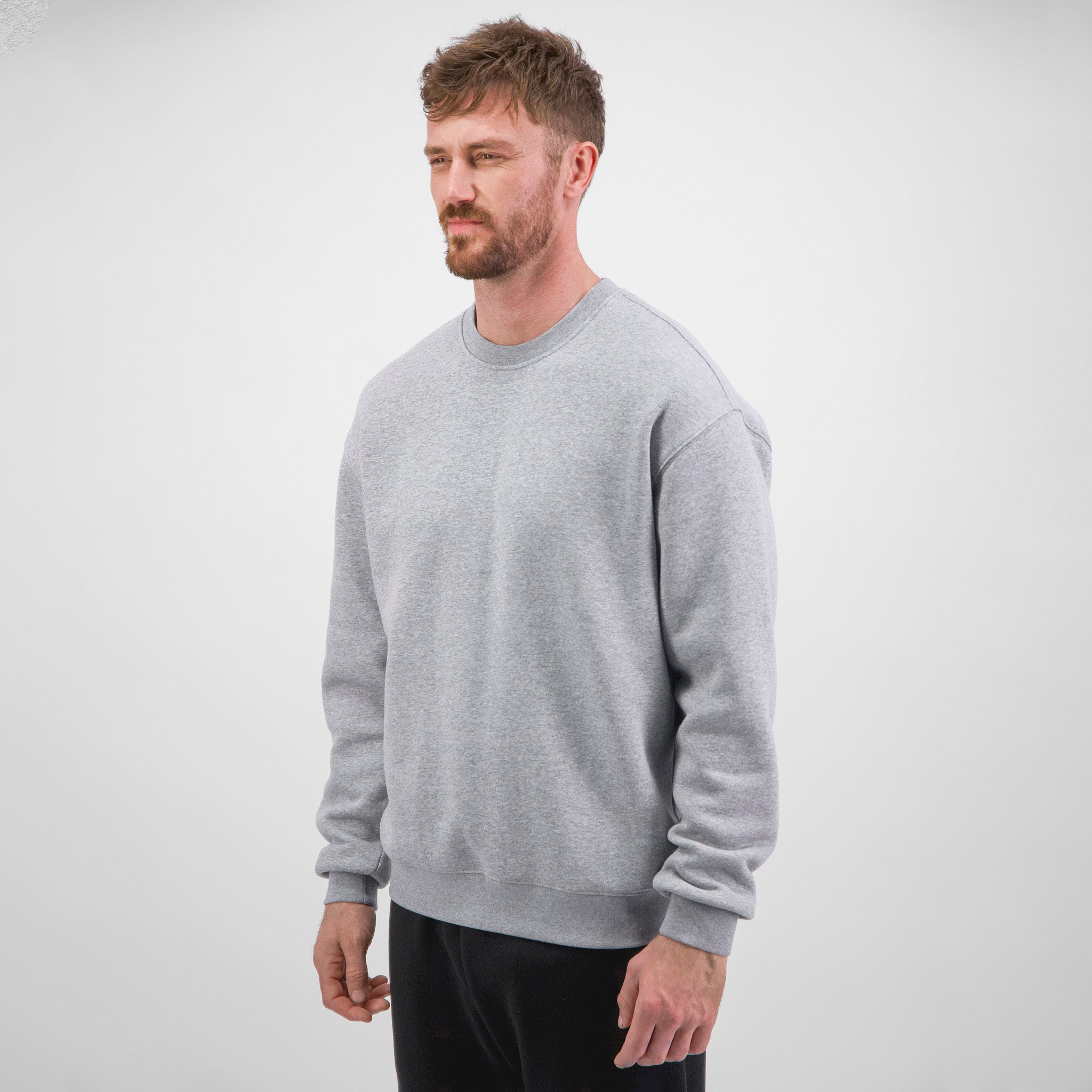 Grey Marle Mens Everyday Crew Sweatshirt