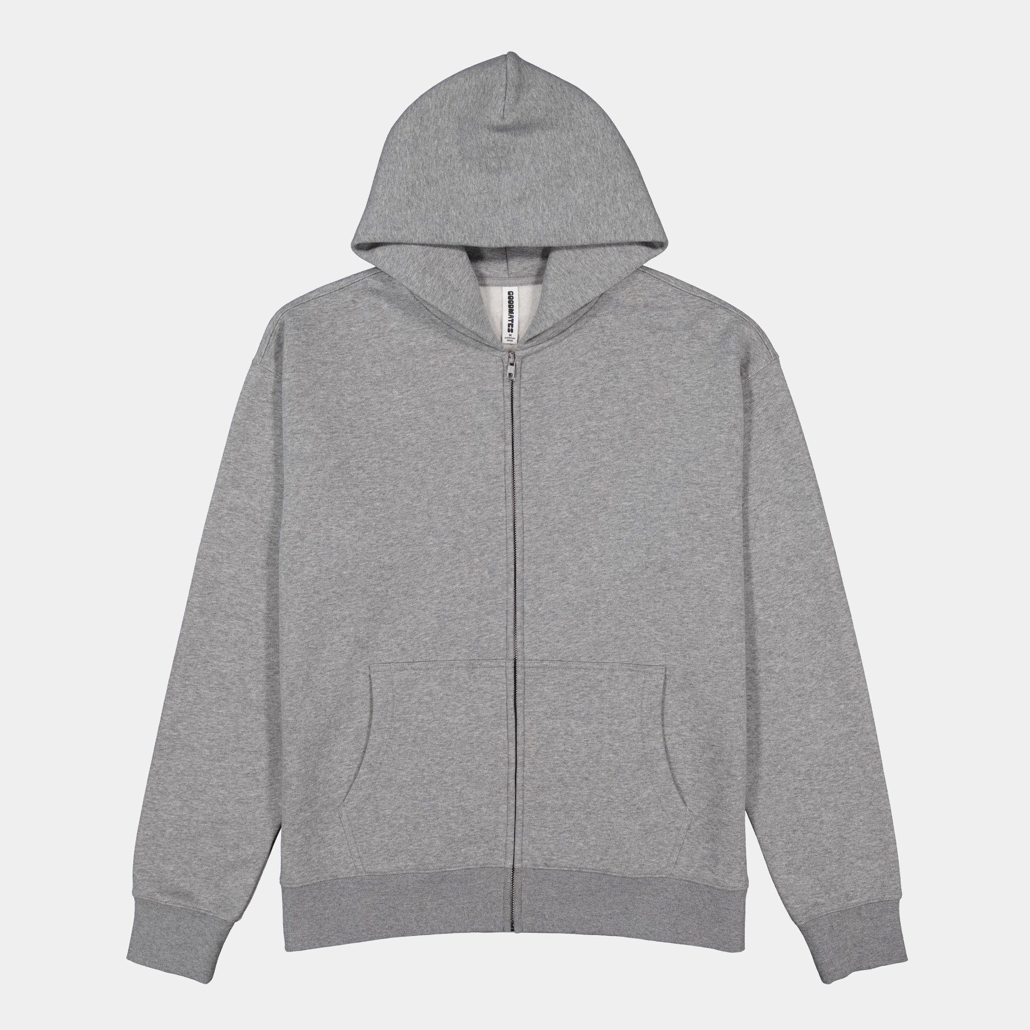 Grey Marle Mens Everyday Zip Hoodie