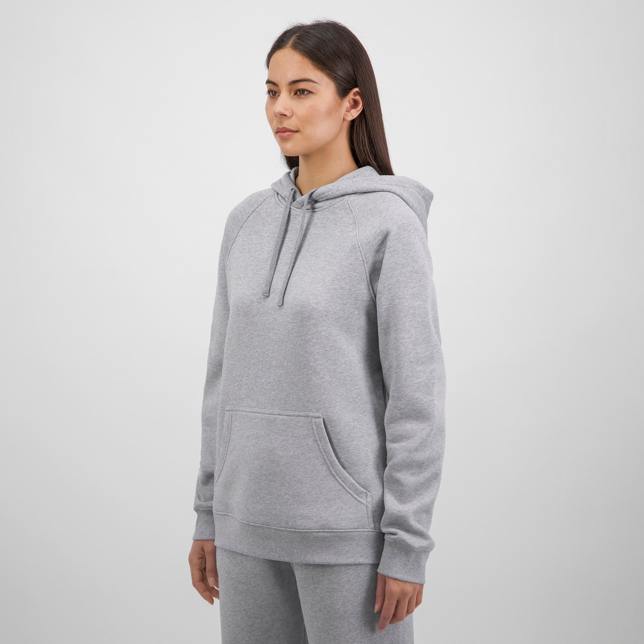 Grey Marle Womens Basis Hoodie