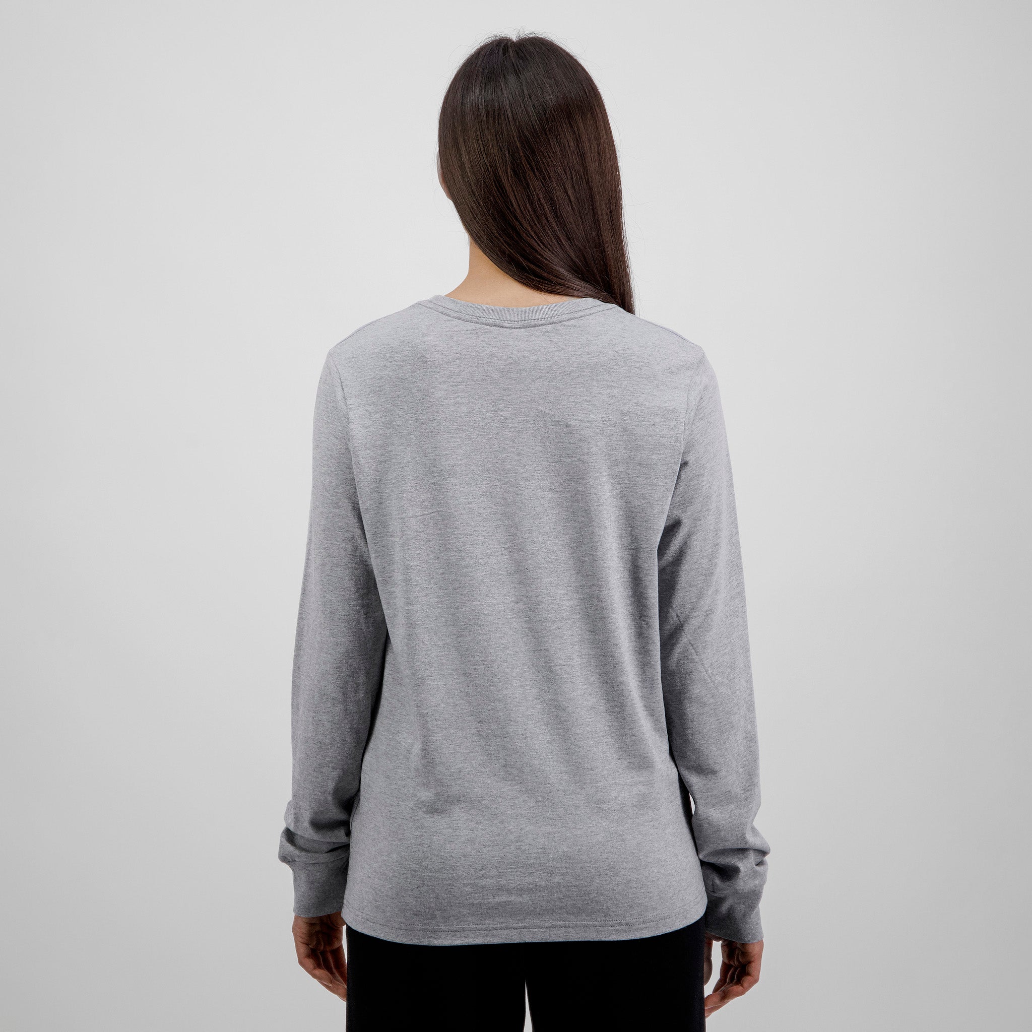 Grey Marle Womens Basis Long Sleeve Tee
