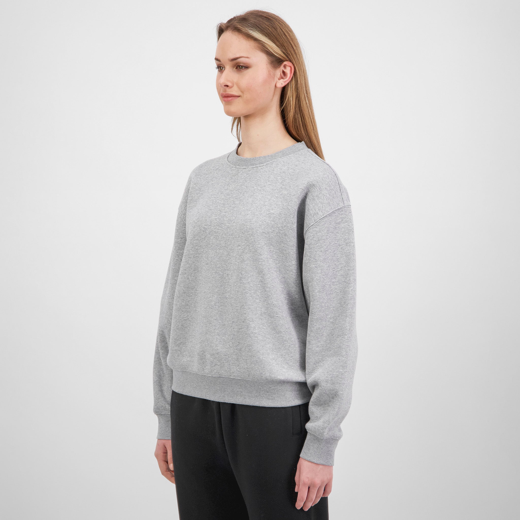 Grey Marle Womens Everyday Crew Sweatshirt