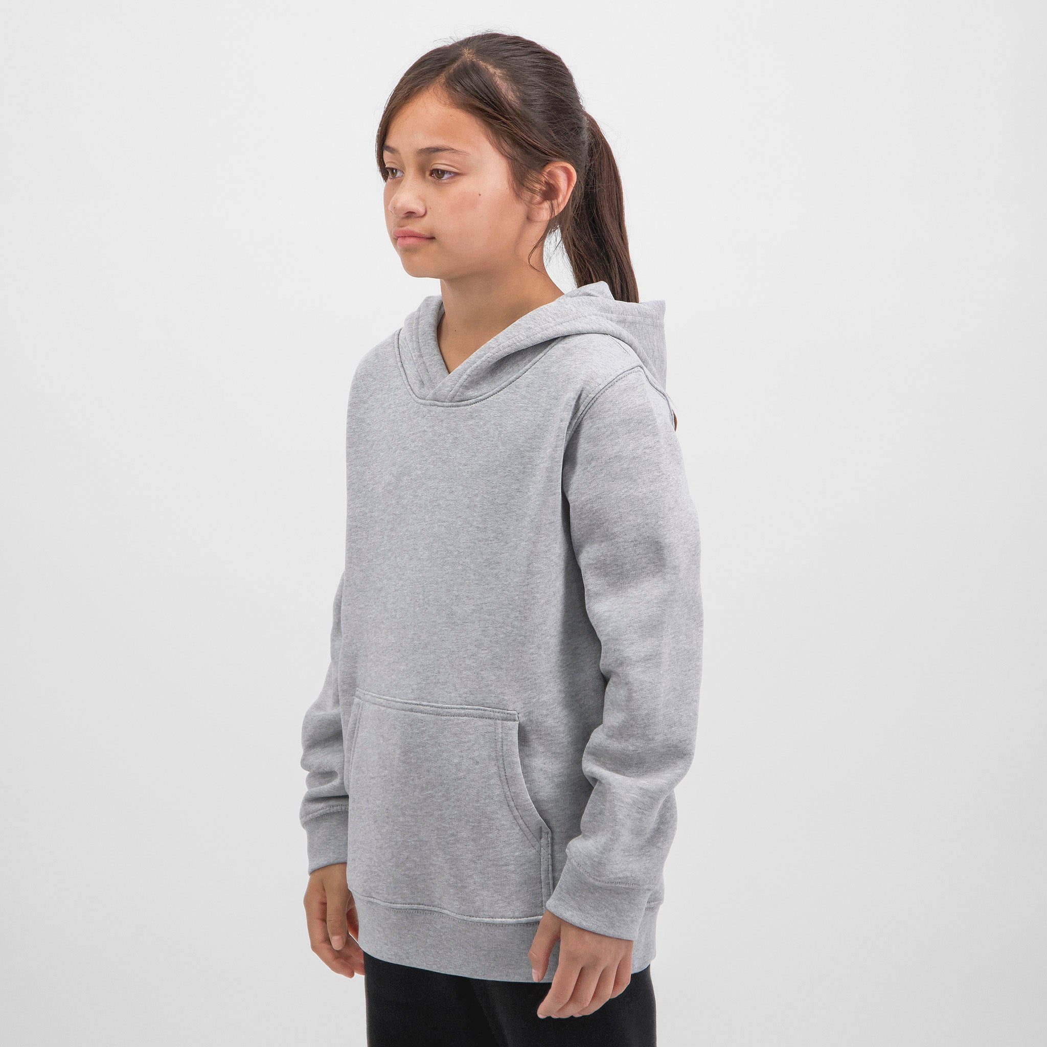 Grey Marle Youth Basis Hoodie