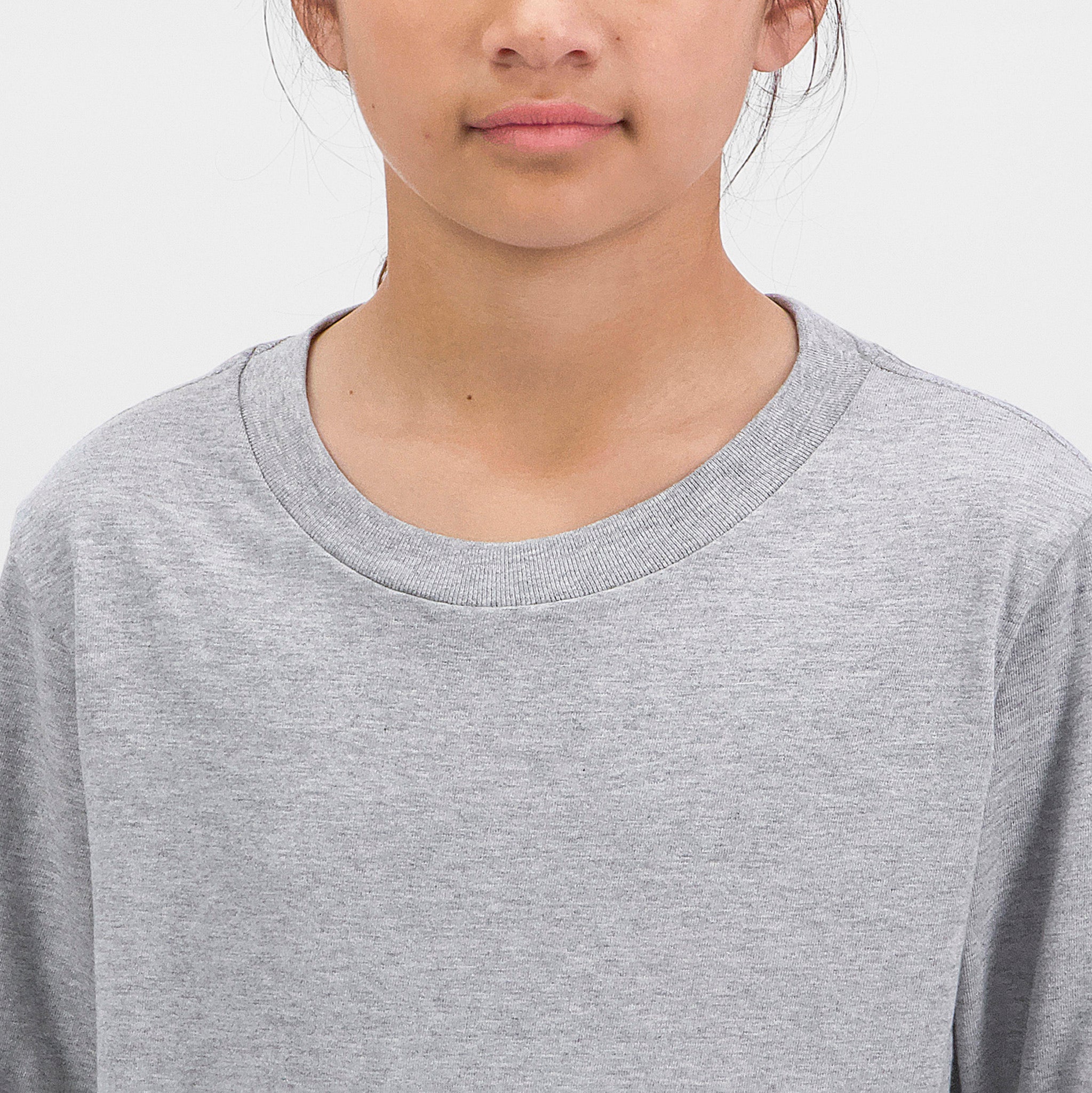 Grey Marle Kids Basis Long Sleeve Tee