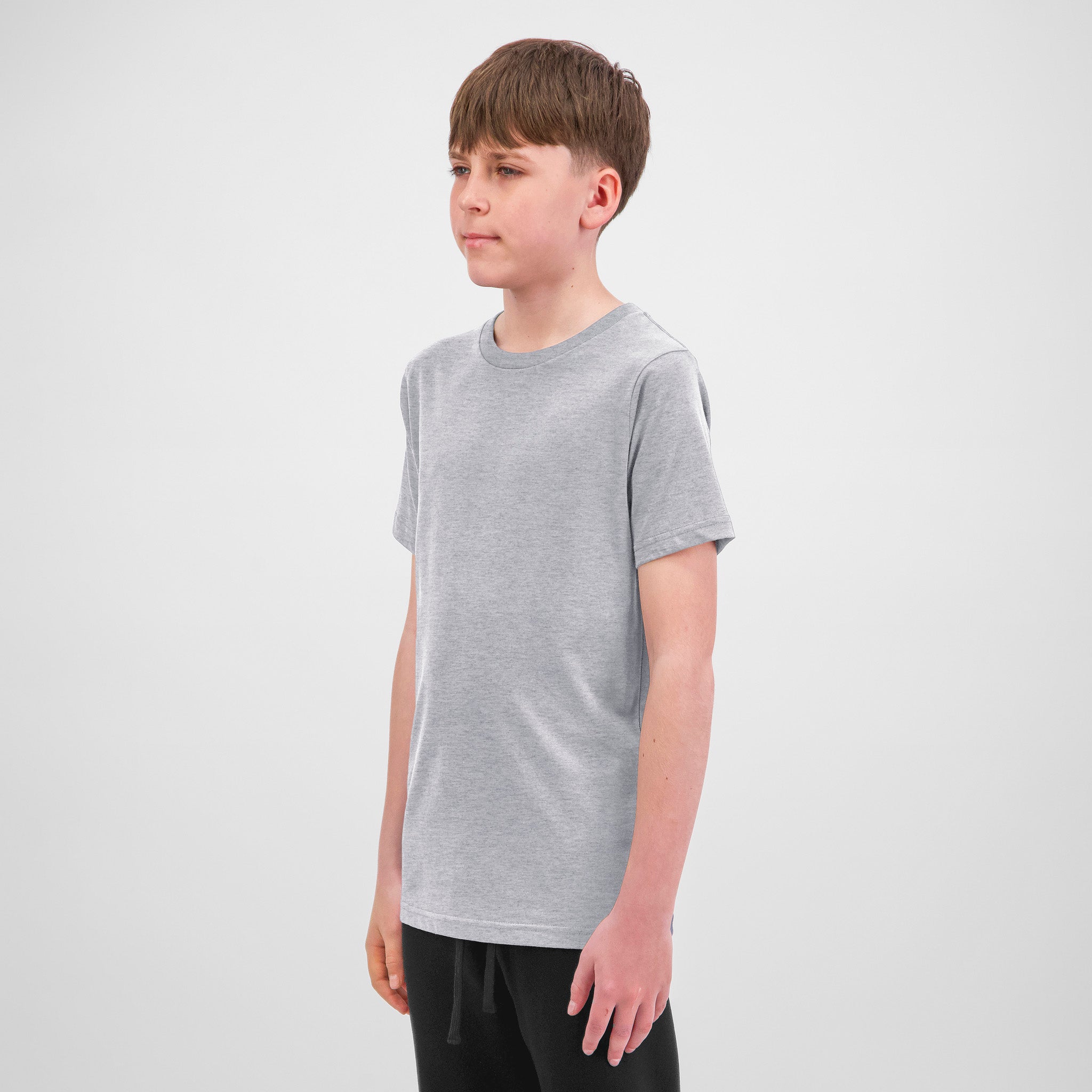 Grey Marle Youth Basis Short Sleeve Tee