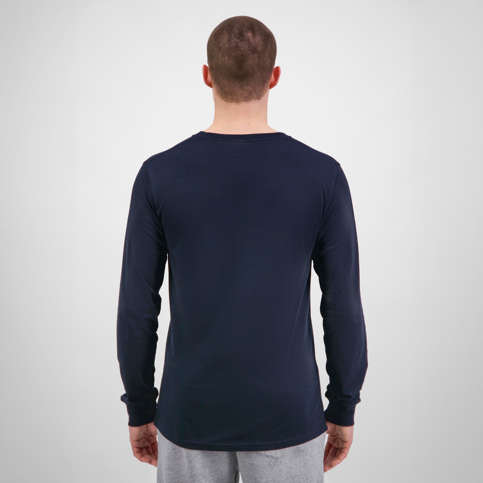 Navy Mens Basis Long Sleeve Tee