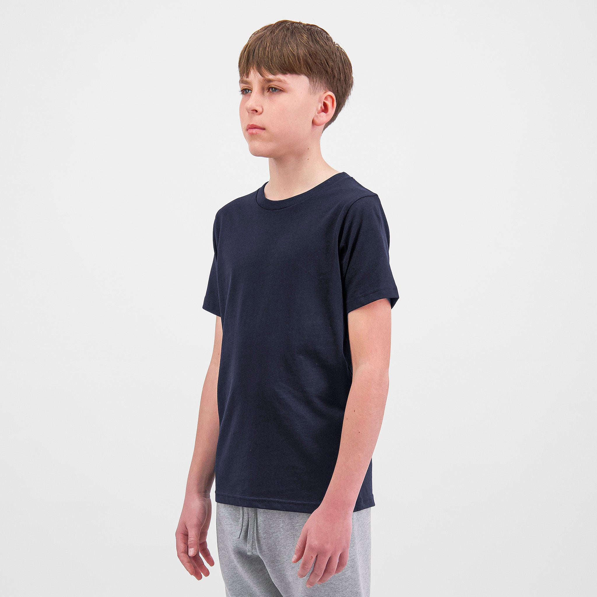 Navy Youth Basis Short Sleeve Tee