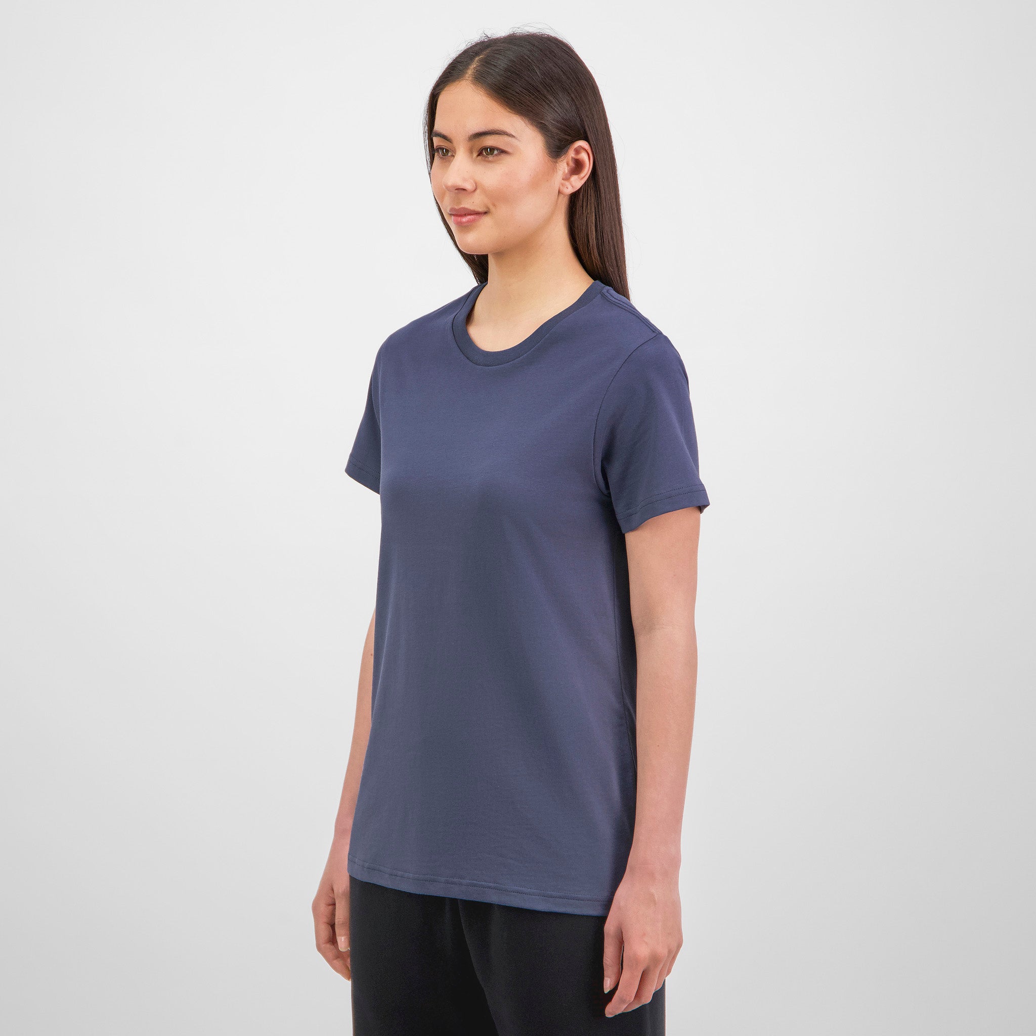 Steel Blue Womens Basis Short Sleeve Tee
