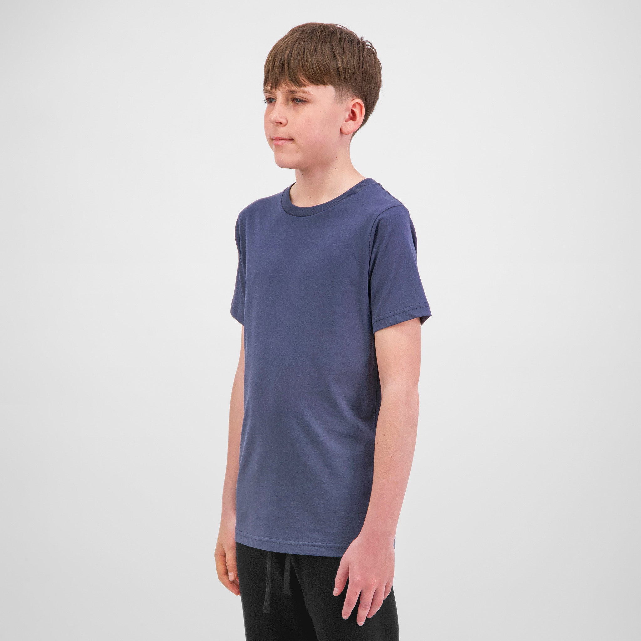 Steel Blue Youth Basis Short Sleeve Tee