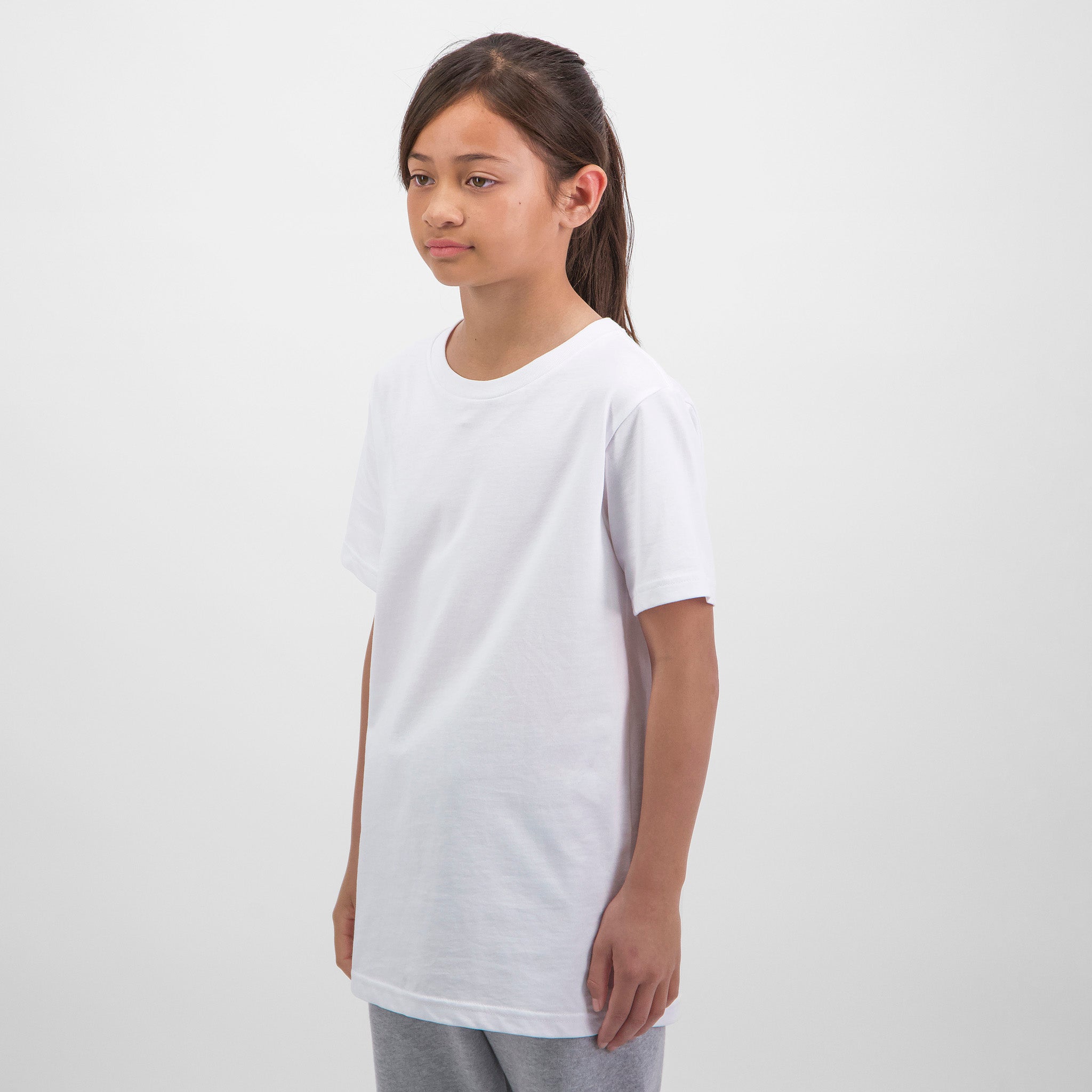 White Kids Basis Short Sleeve Tee