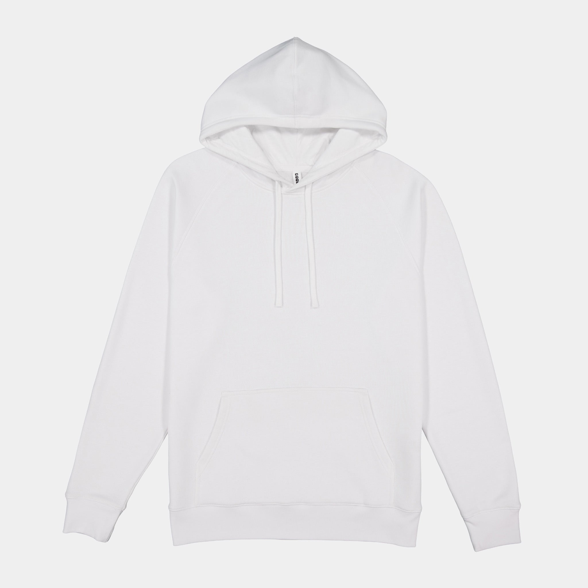 White Mens Basis Hoodie
