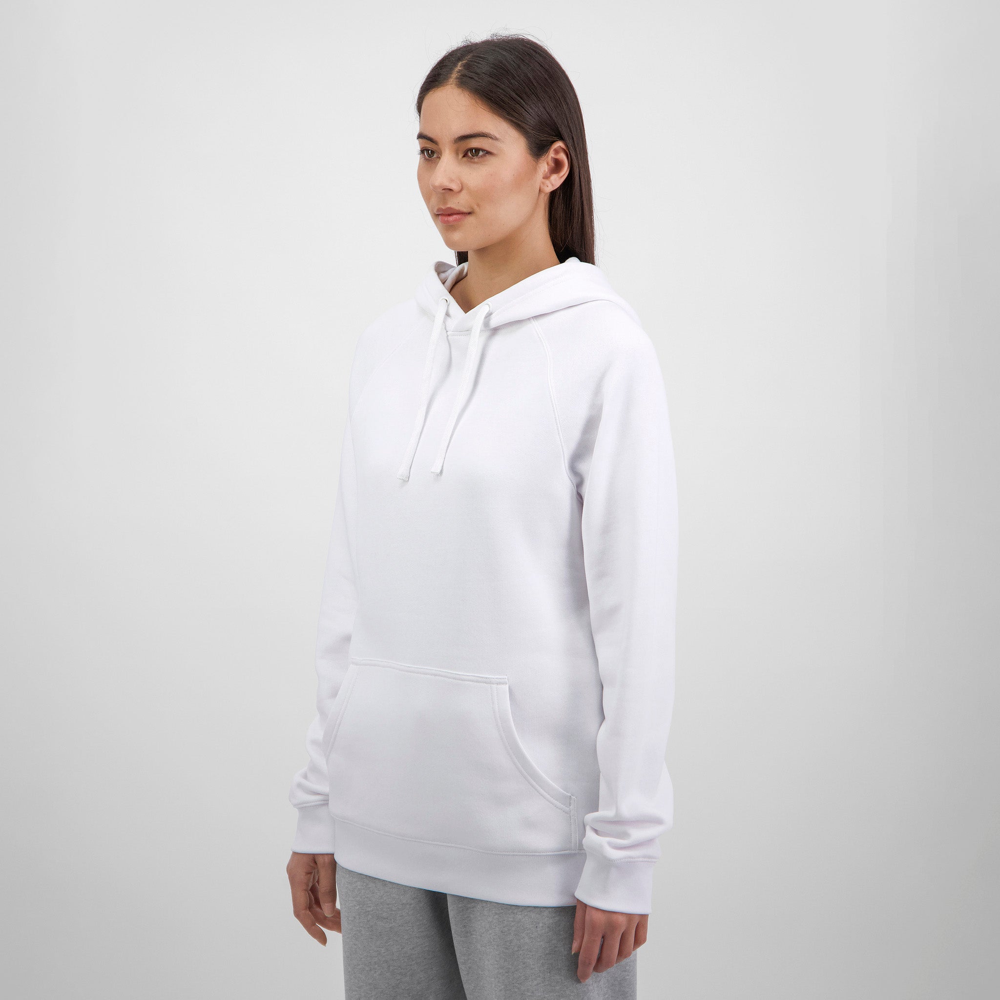 White Womens Basis Hoodie
