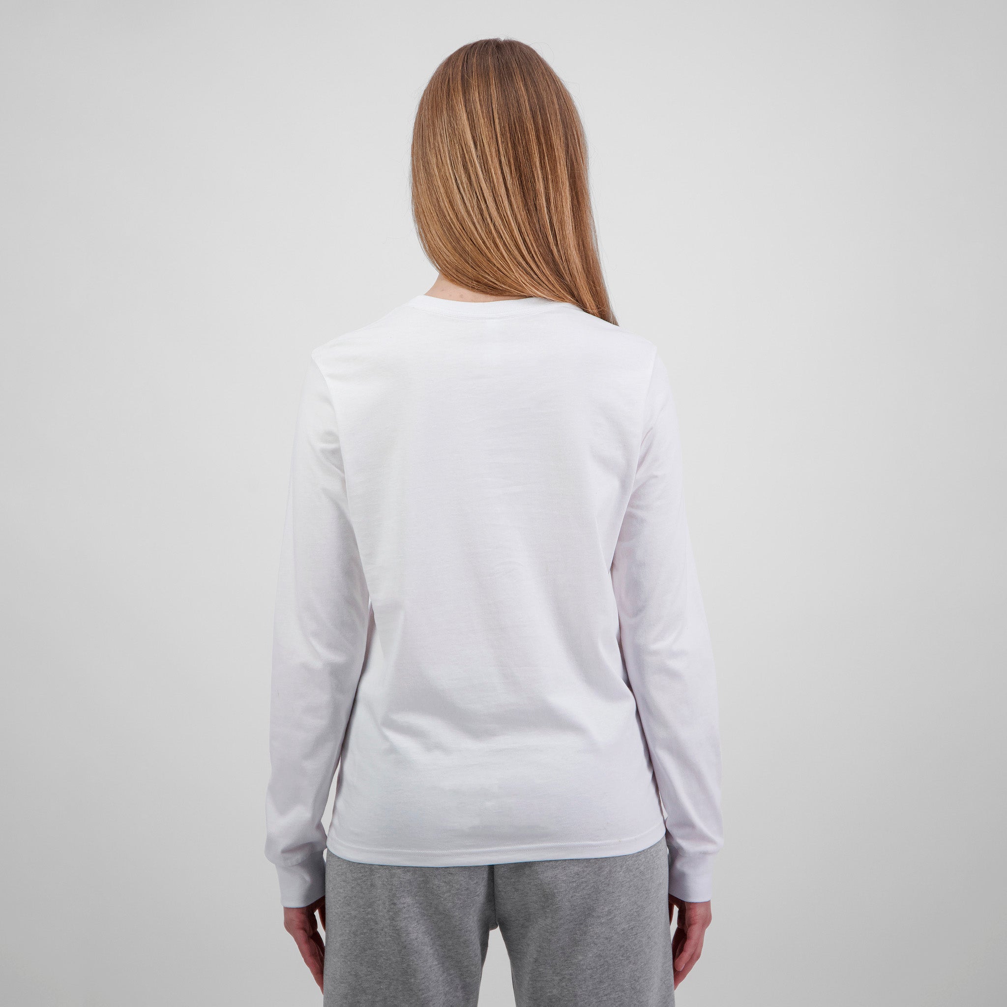 White Womens Basis Long Sleeve Tee