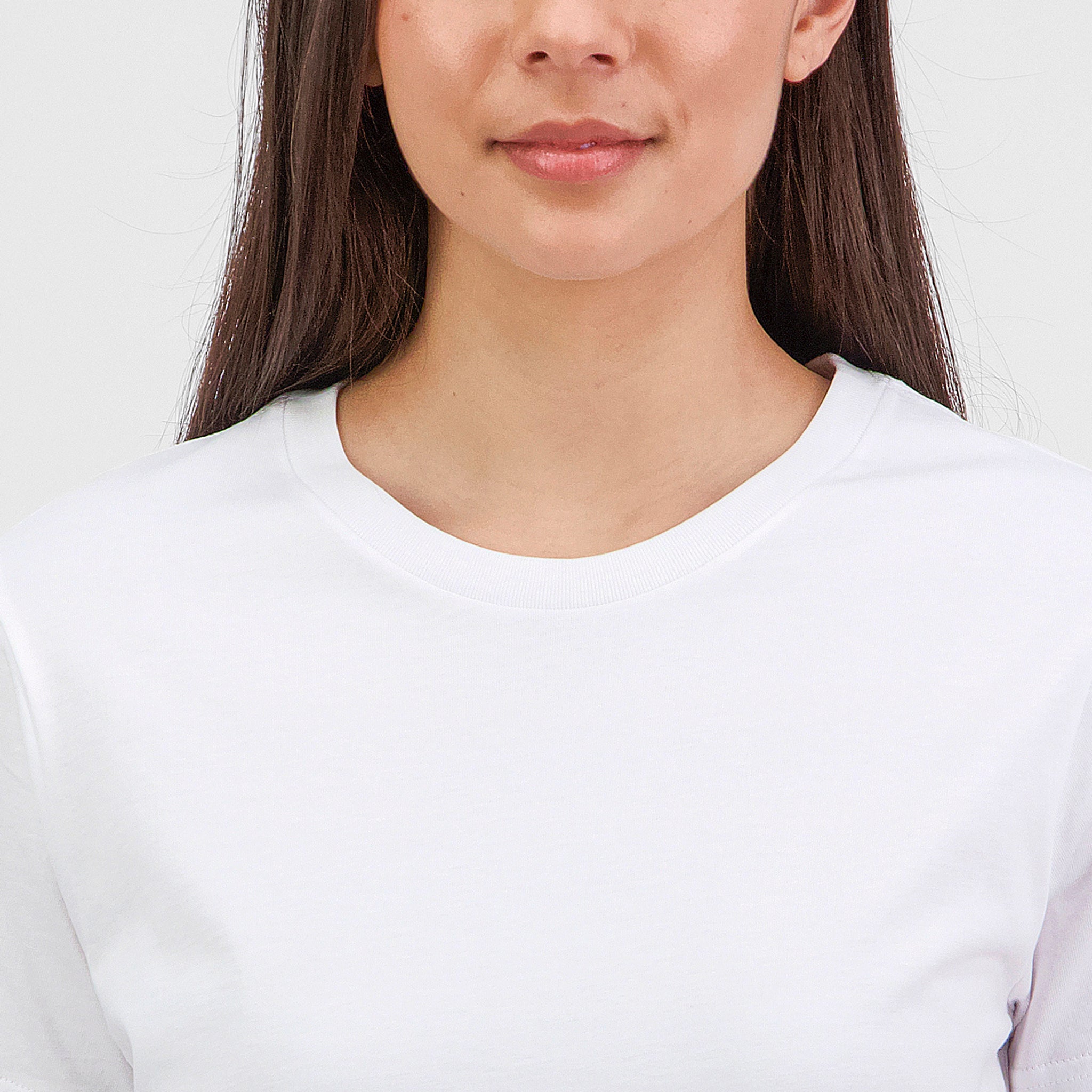 White Womens Basis Short Sleeve Tee
