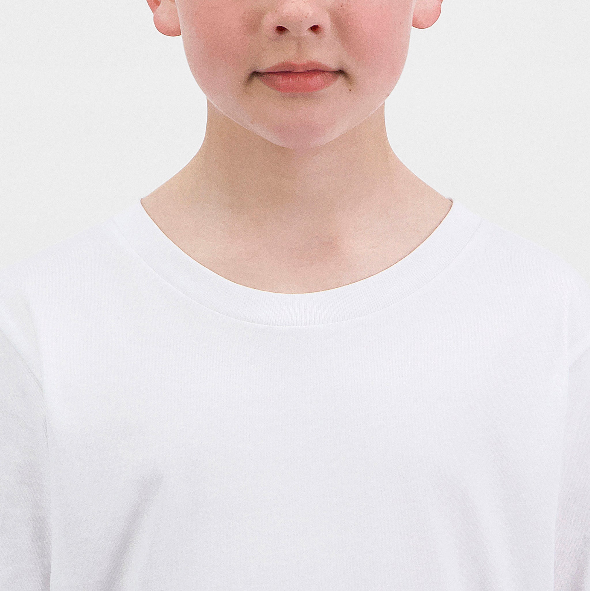 White Kids Basis Long Sleeve Tee
