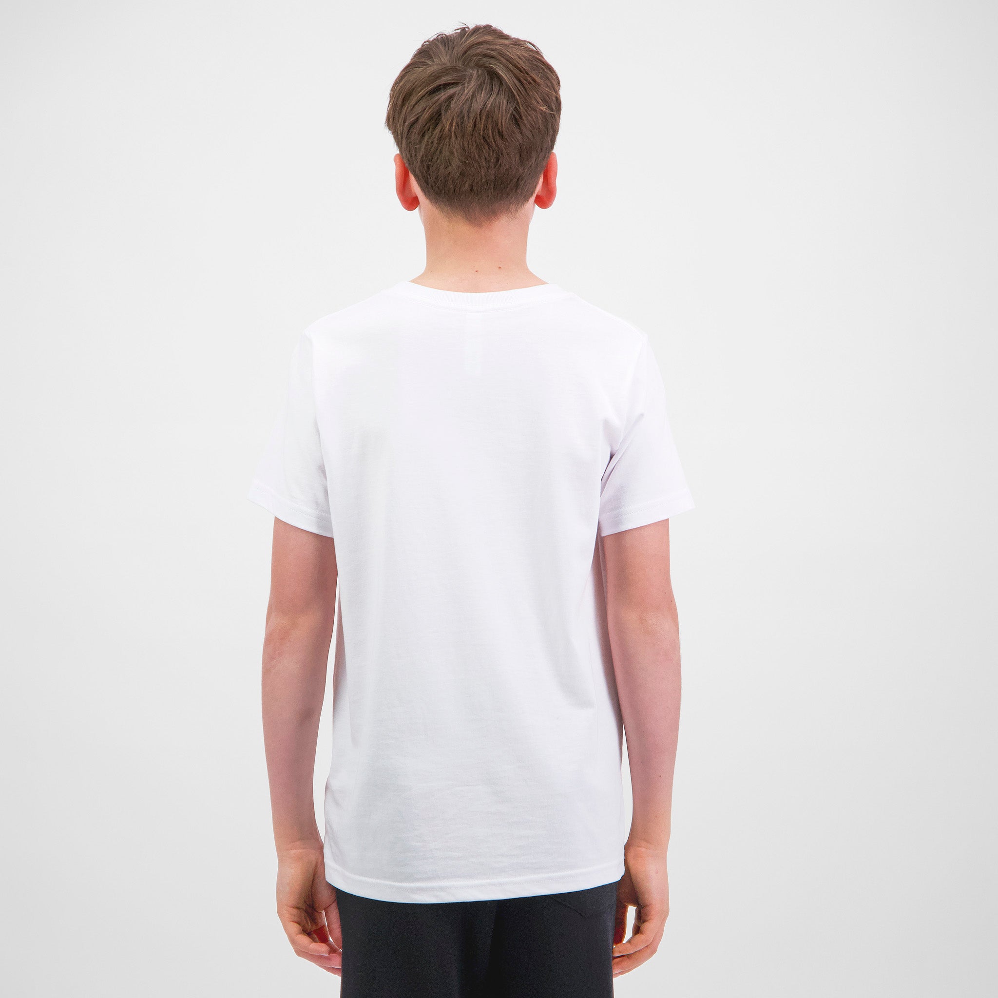 White Youth Basis Short Sleeve Tee