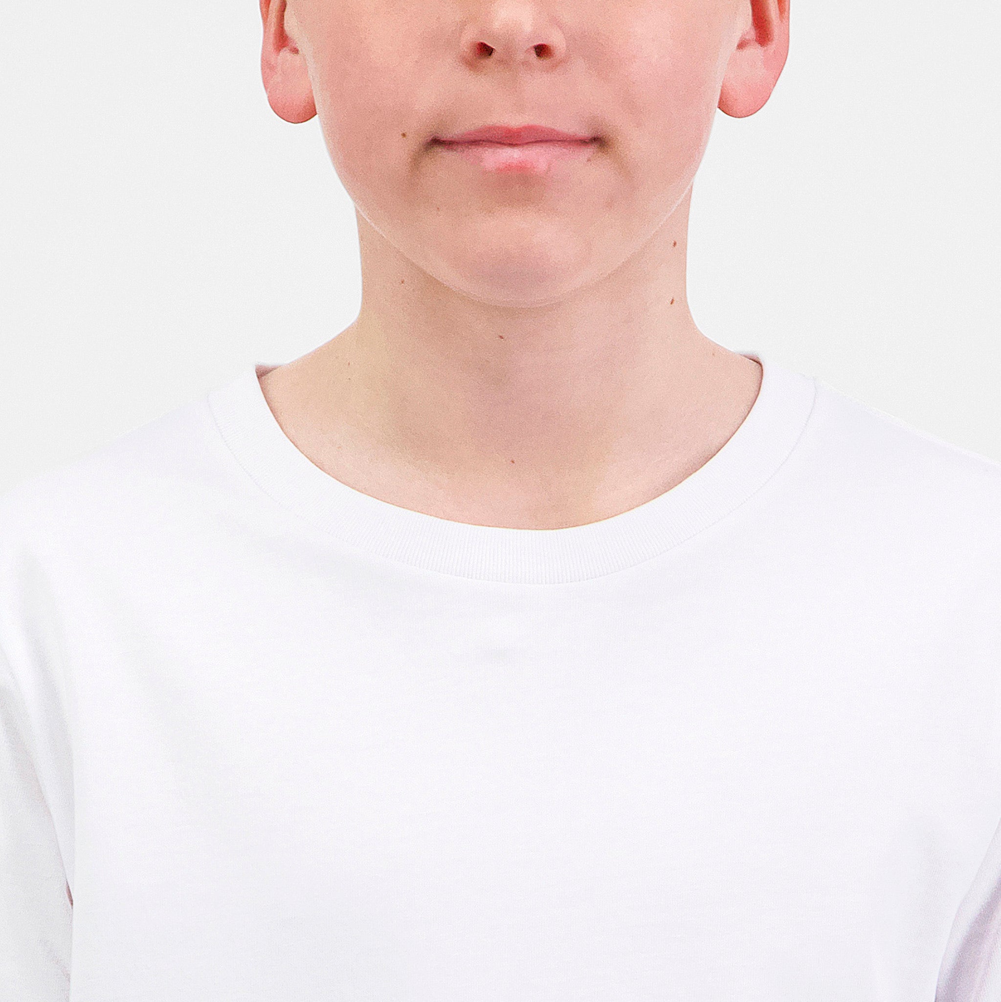 White Youth Basis Short Sleeve Tee