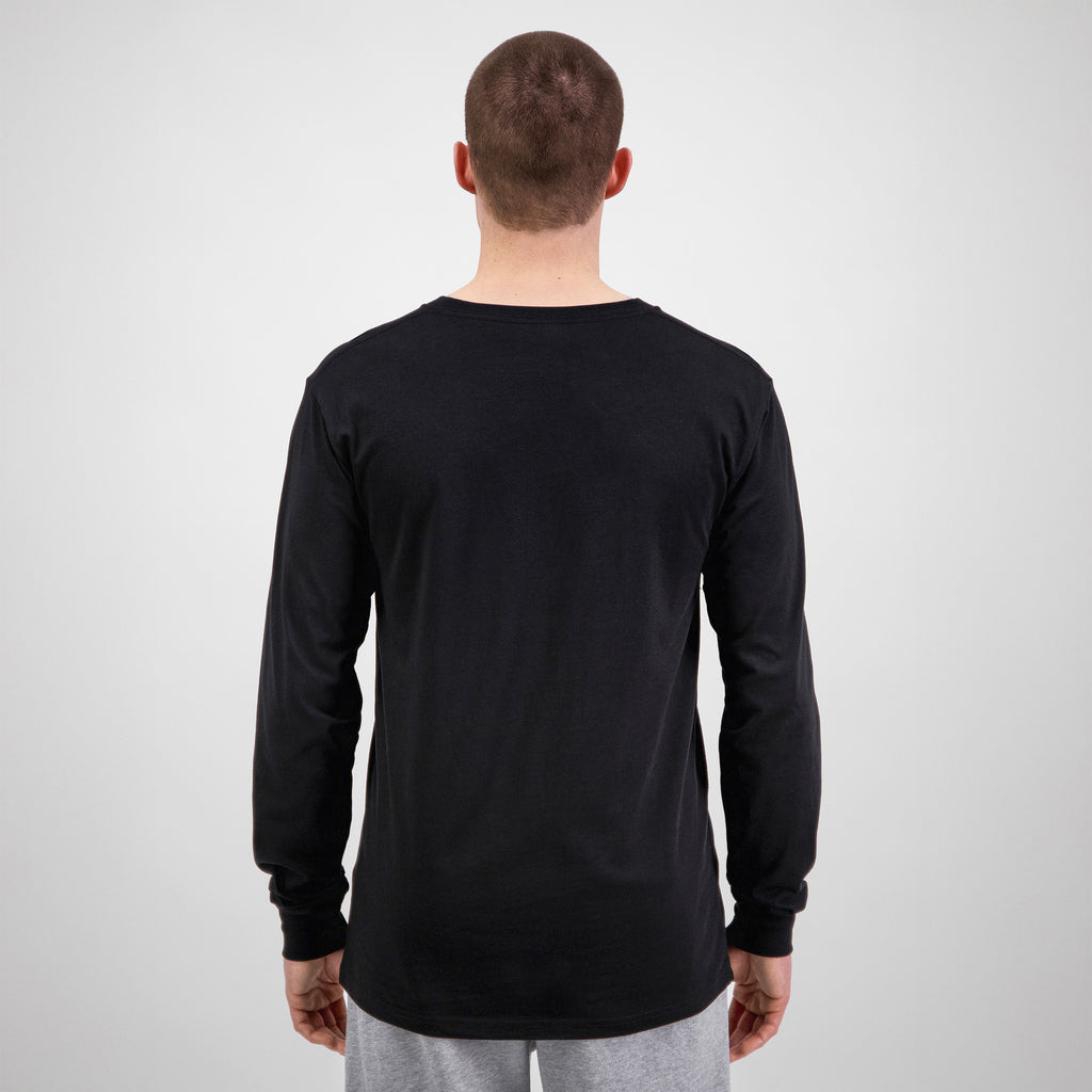 Black Mens Basis Long Sleeve Tee