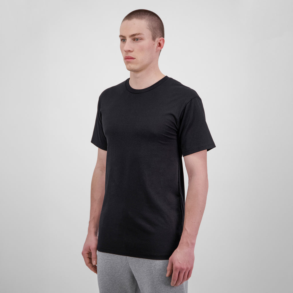 Black Mens Basis Short Sleeve Tee