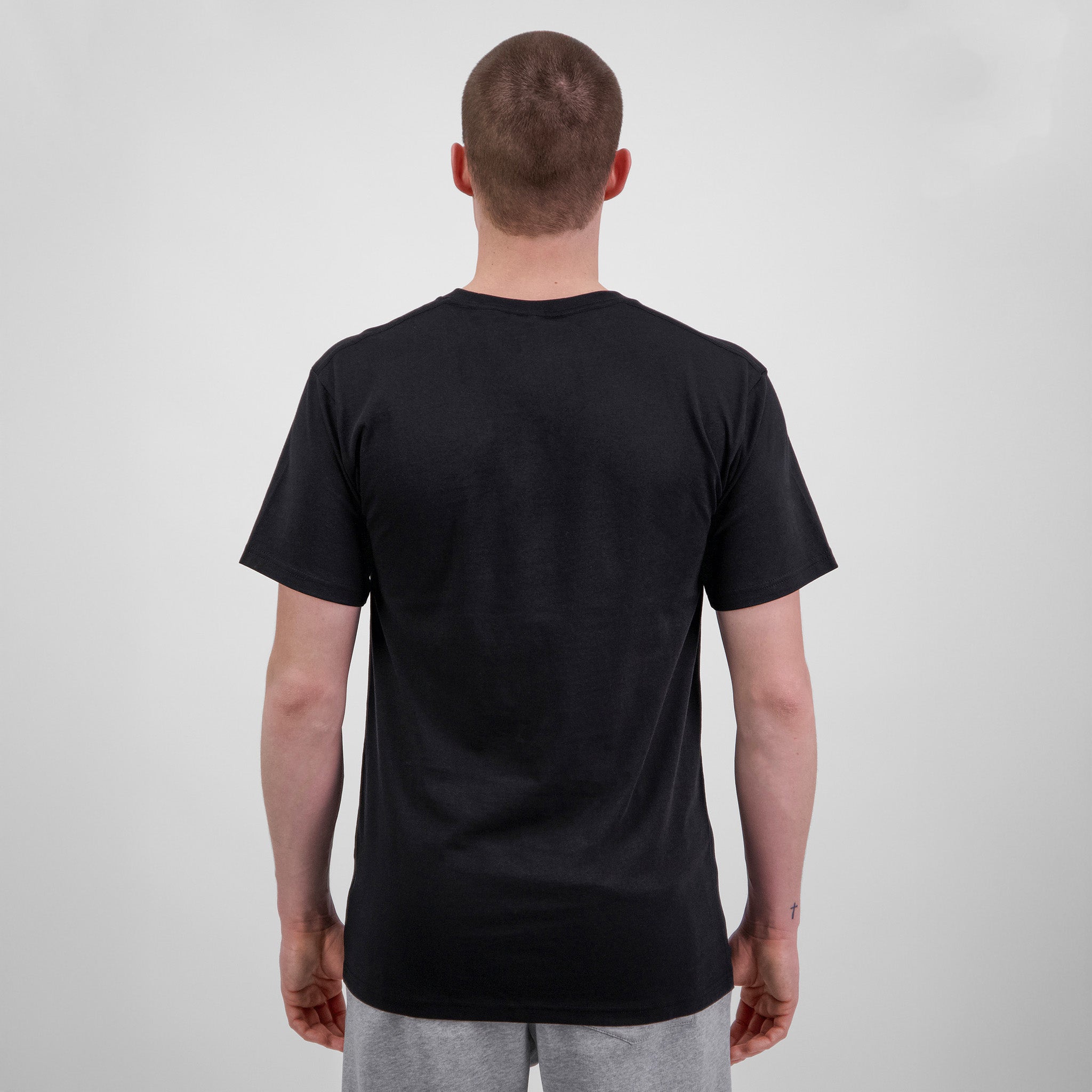 Black Mens Basis Short Sleeve Tee