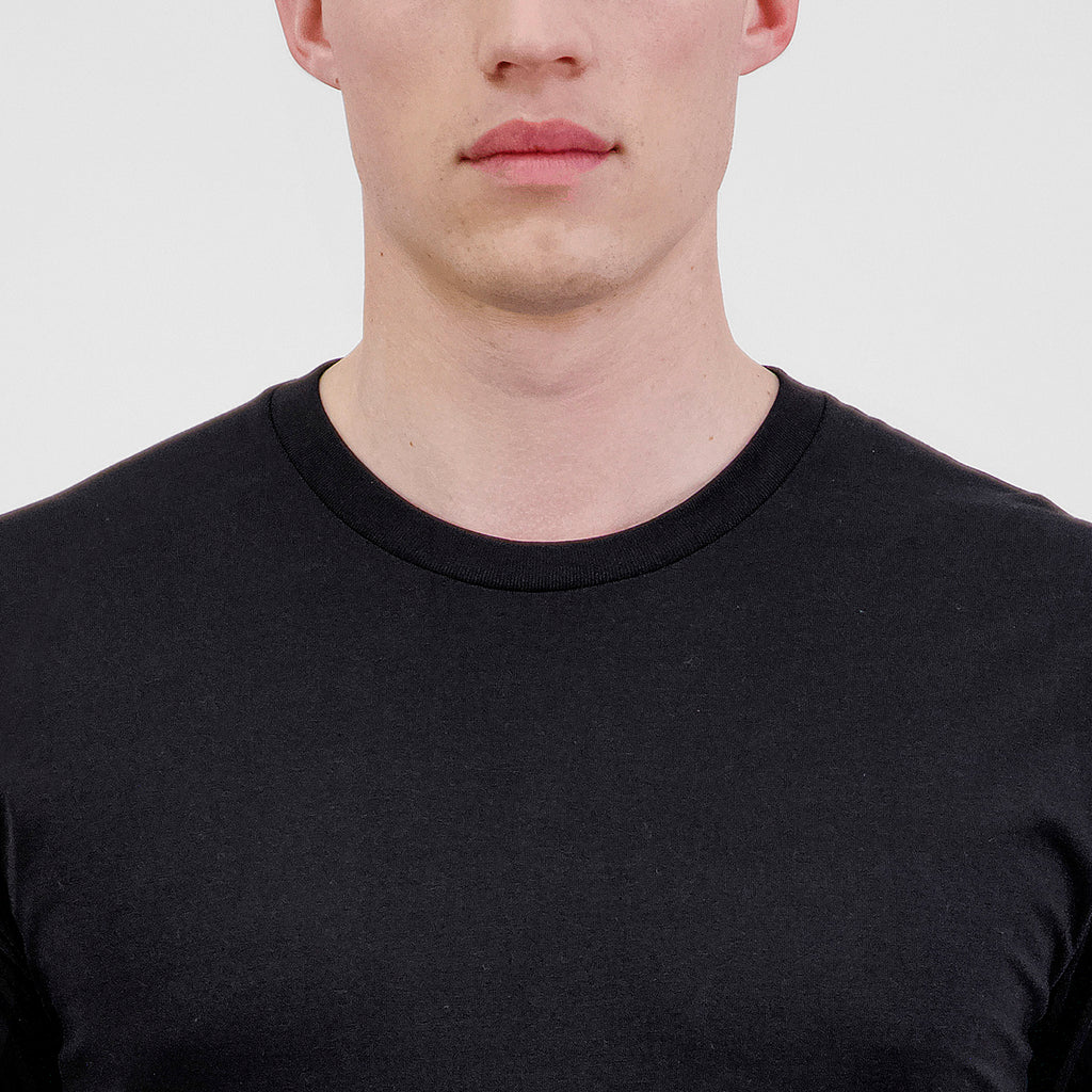Black Mens Basis Short Sleeve Tee