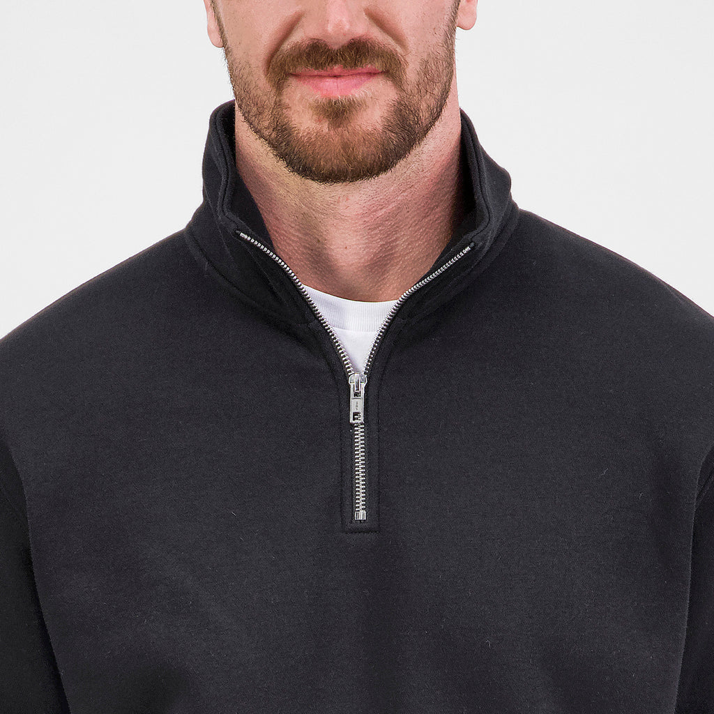 Black Mens Everyday 1/4 Zip