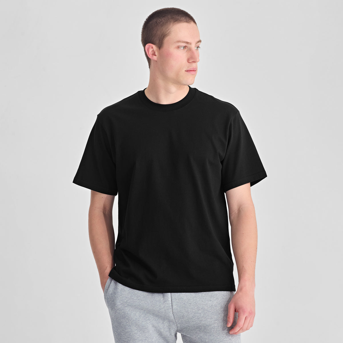 Black Everyday Mens Box Tee