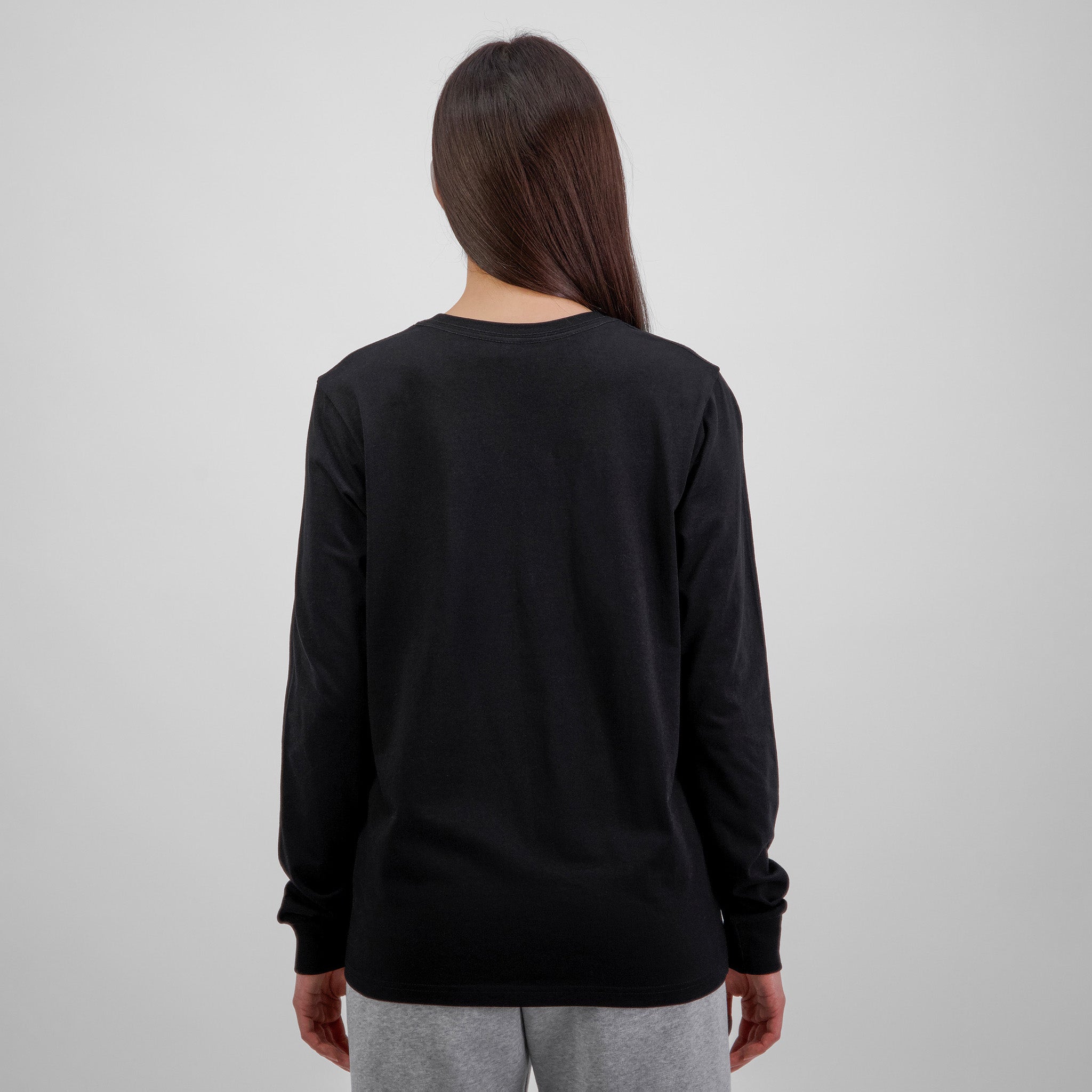 Black Womens Basis Long Sleeve Tee