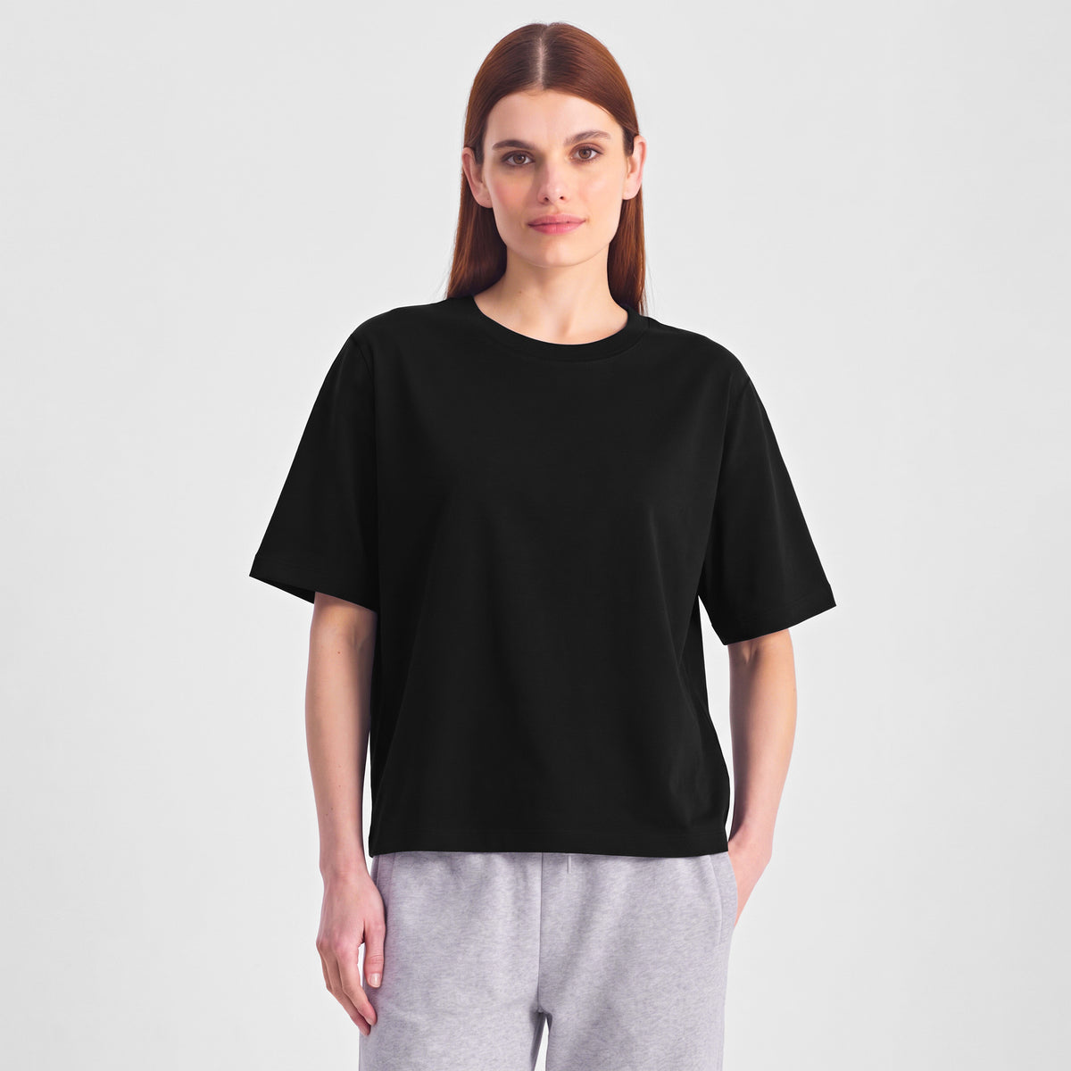 Black Everyday Womens Box Tee