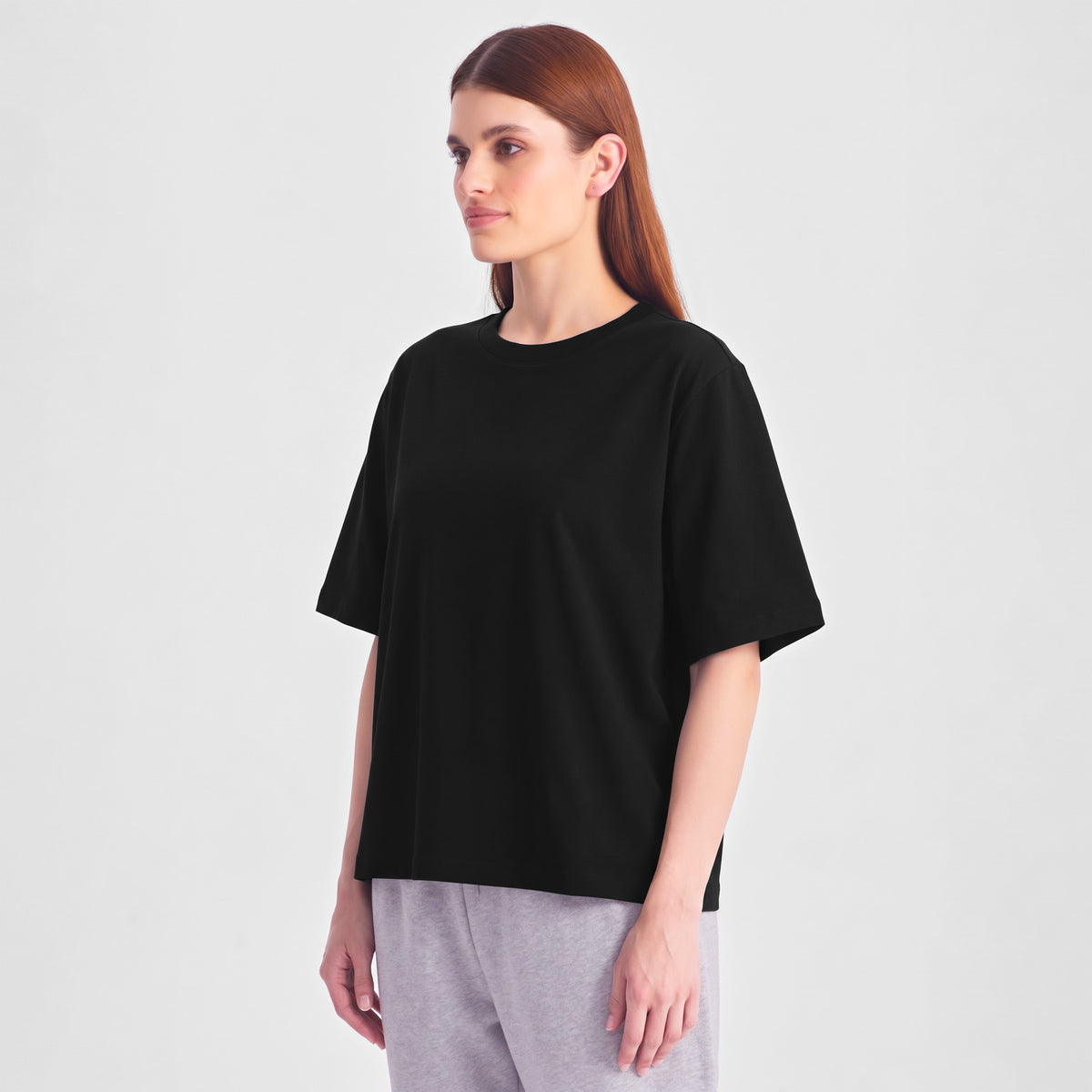 Black Everyday Womens Box Tee