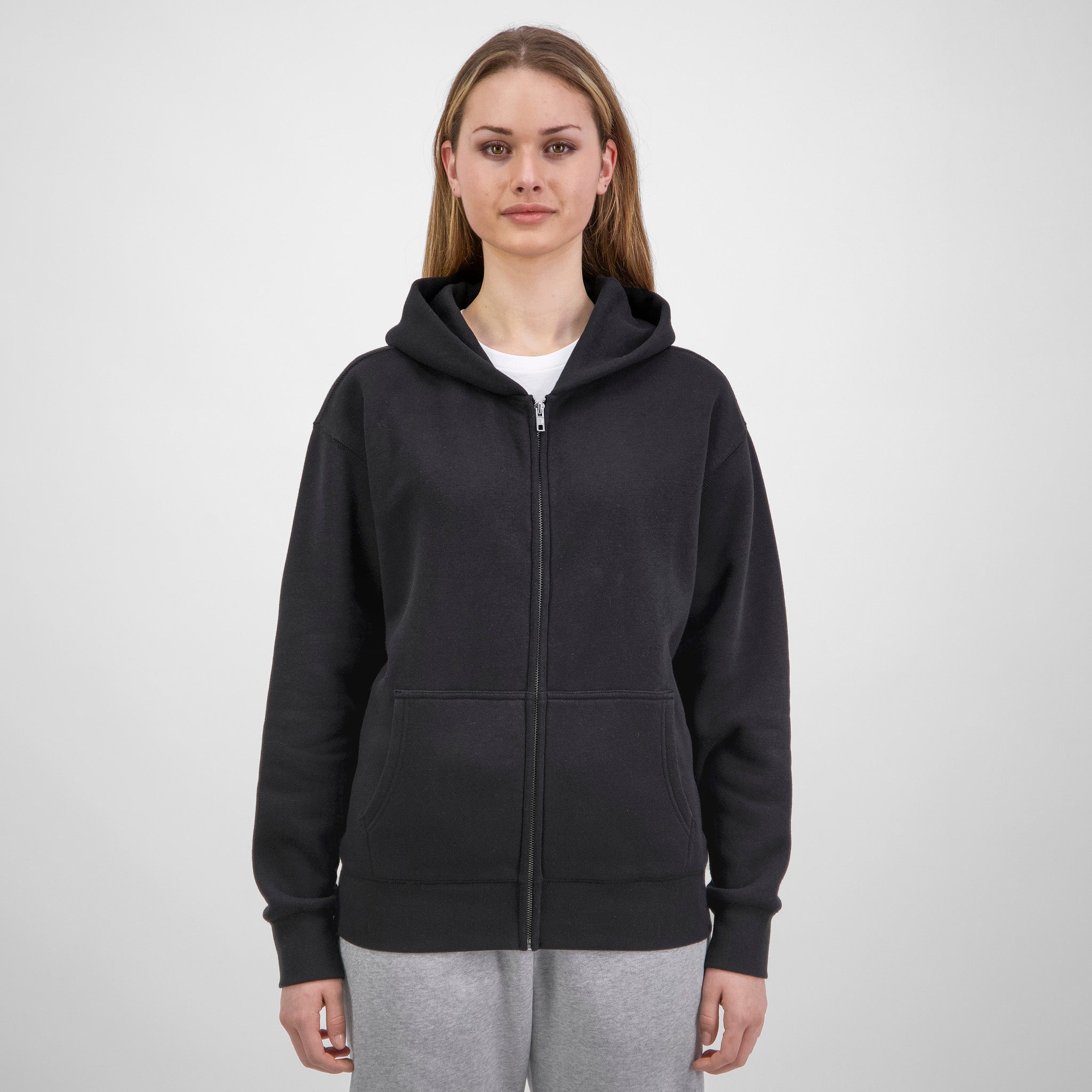 Black Womens Everyday Zip Hoodie