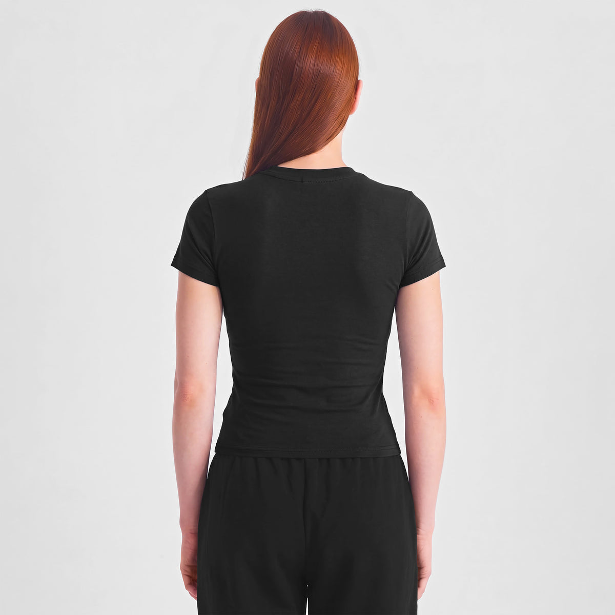 Black Womens Baby Tee