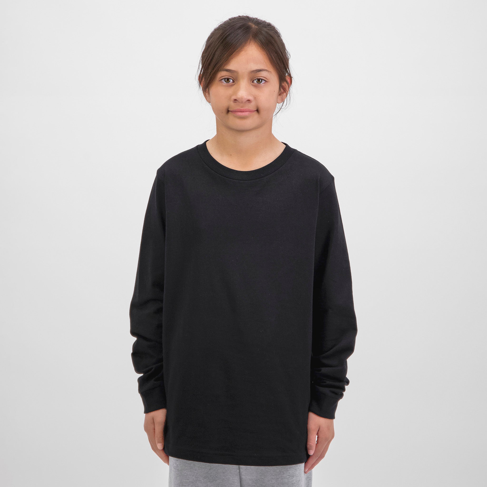 Black Youth Basis Long Sleeve Tee