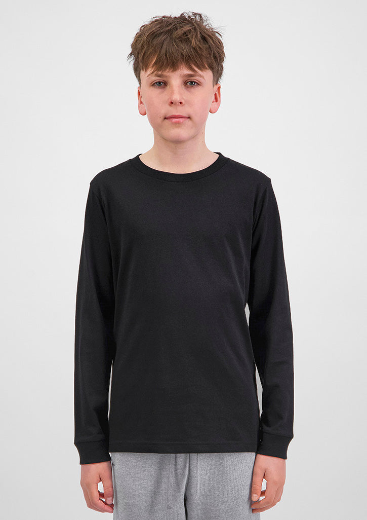 Black Basis Youth Long Sleeve Tee