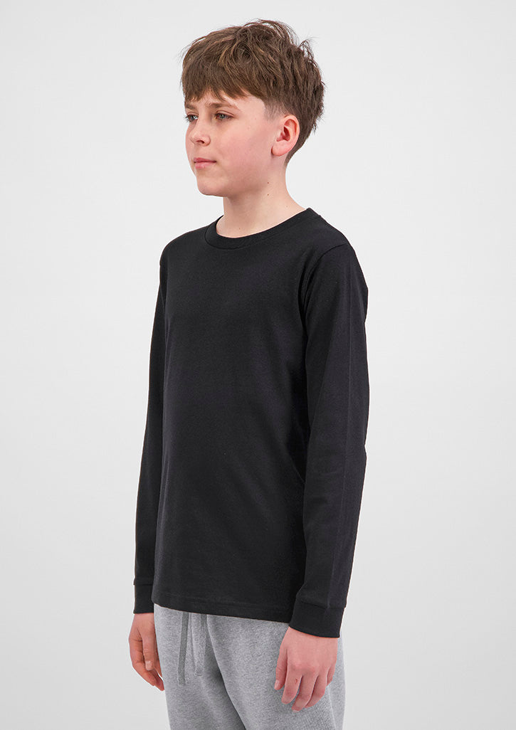 Black Basis Youth Long Sleeve Tee