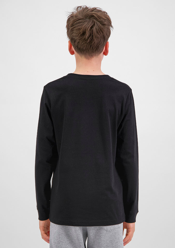 Black Basis Youth Long Sleeve Tee