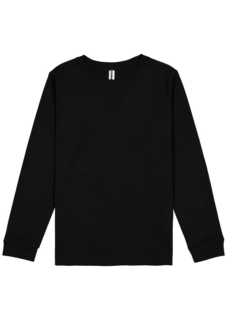 Black Basis Youth Long Sleeve Tee