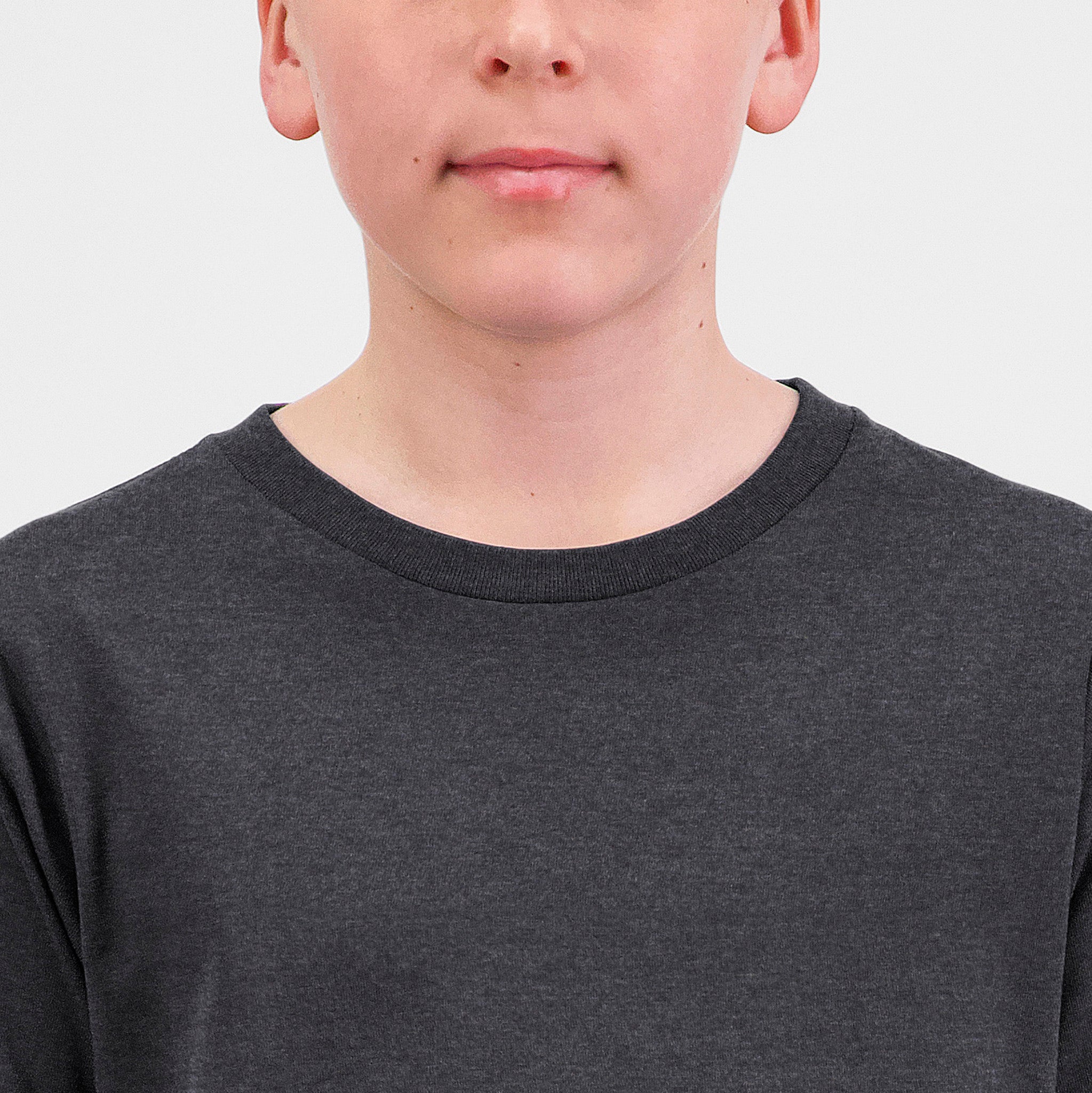 Charcoal Marle Youth Basis Short Sleeve Tee