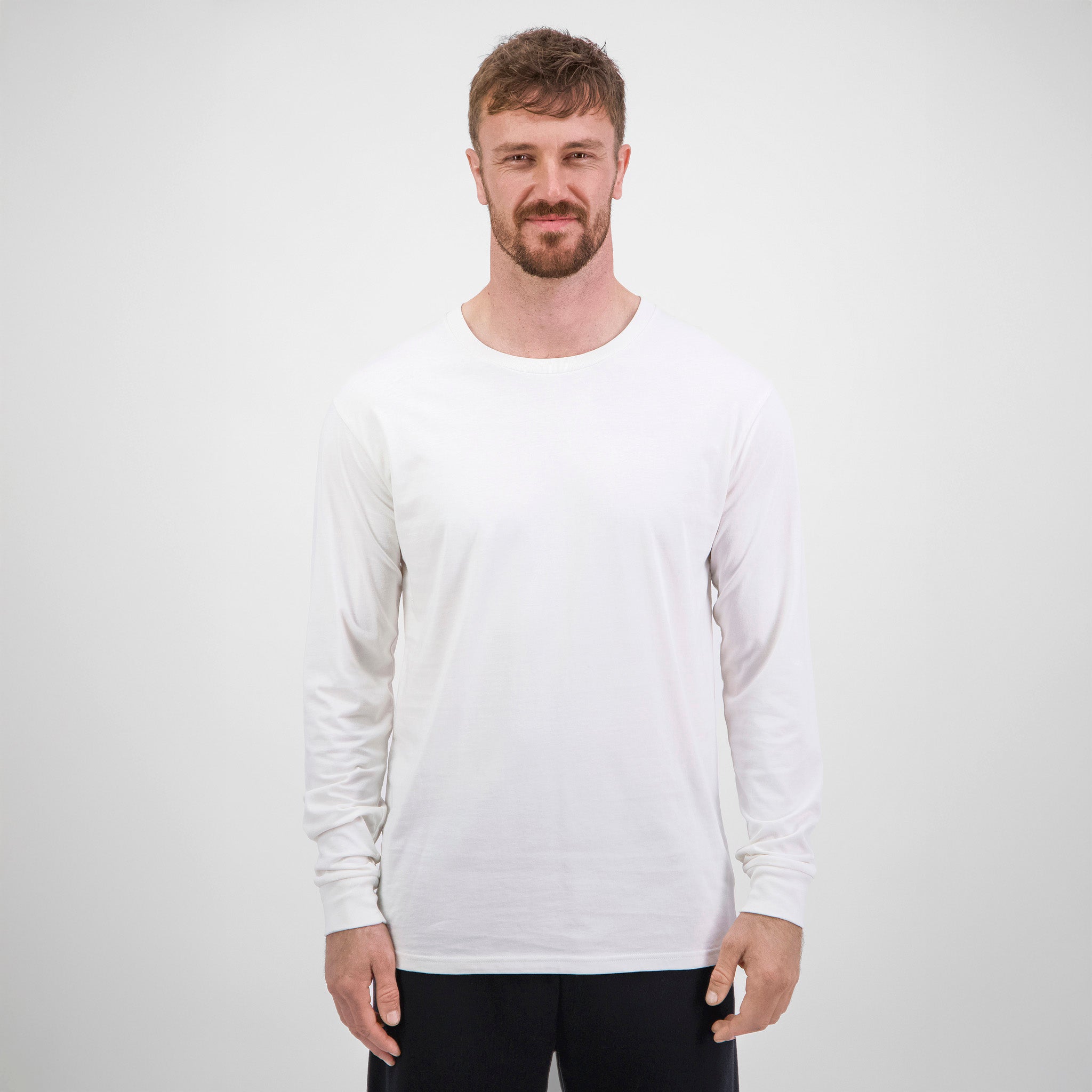 Ecru Mens Basis Long Sleeve Tee