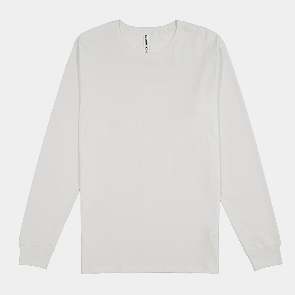 Ecru Mens Basis Long Sleeve Tee