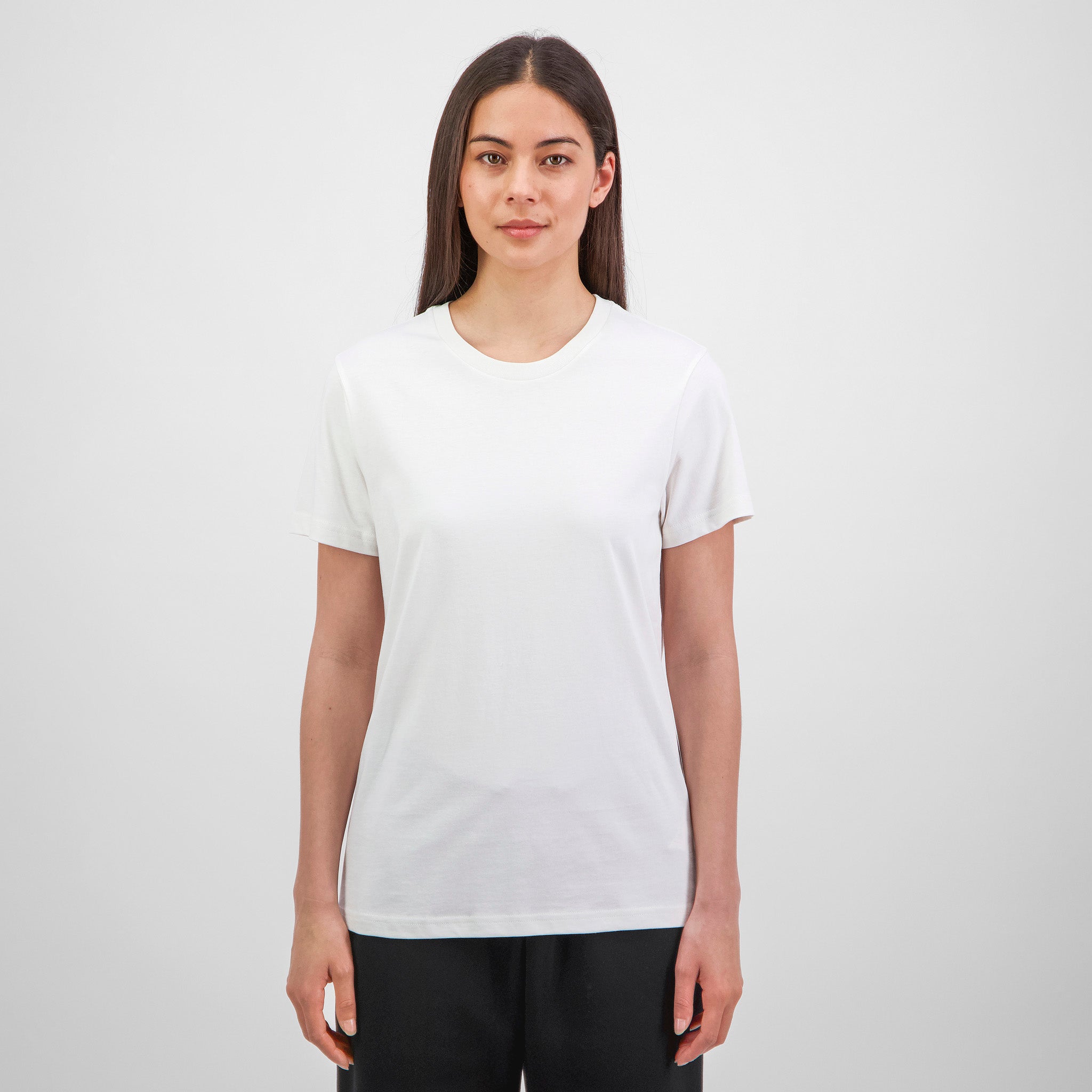 Ecru Womens Basis Short Sleeve Tee