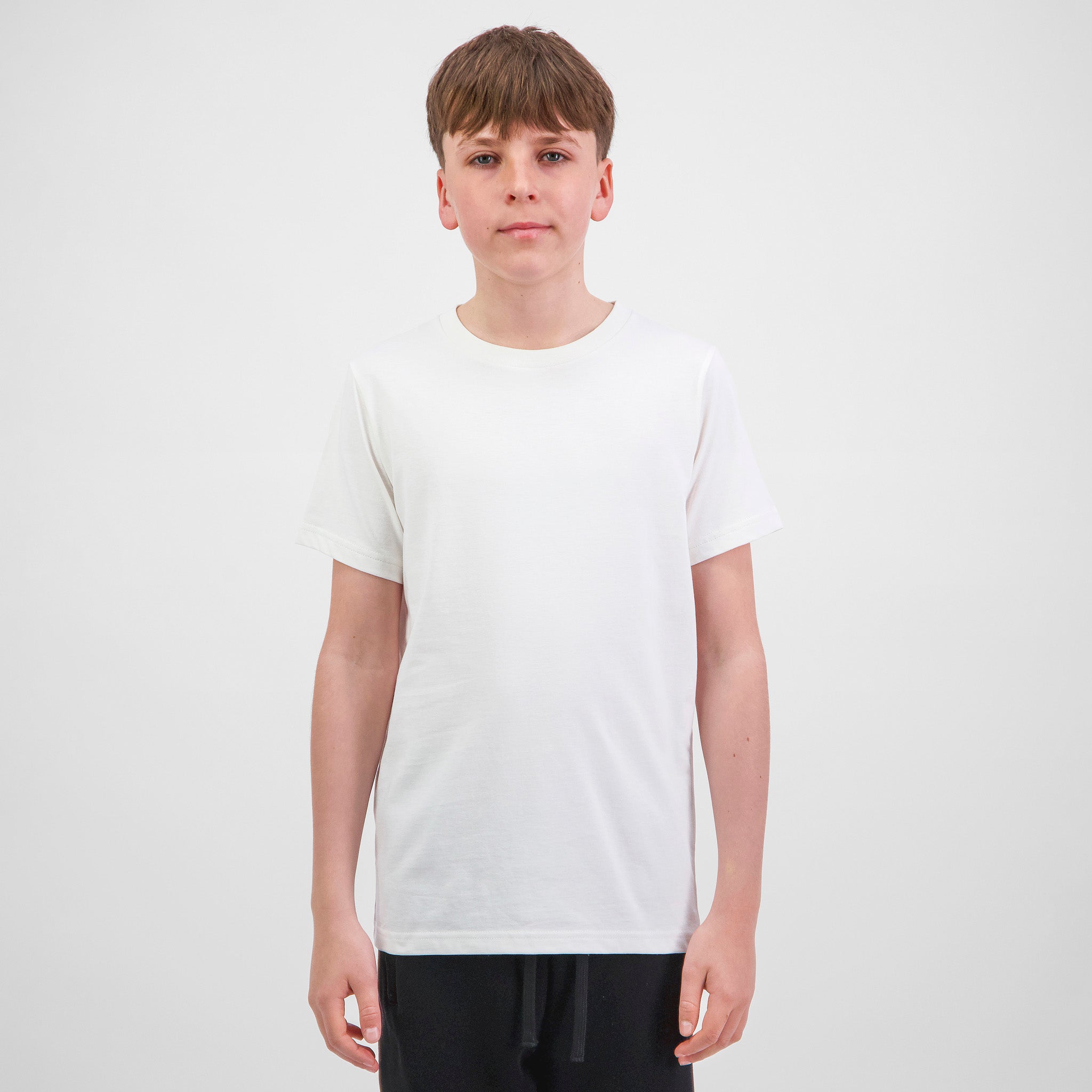 Ecru Youth Basis Short Sleeve Tee